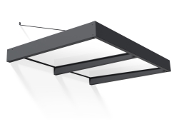 Palram - Canopia 6 x 5 Foot Sophia XL 2000 Grey and White Awning