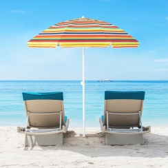 Costway 6.5 Foot Tilting Beach Umbrella
