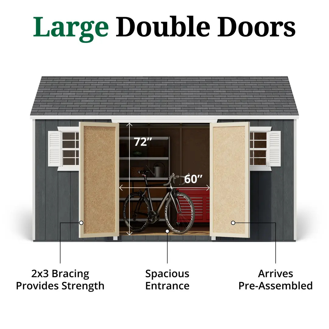 Little Cottage Co. 12 x 14 Foot Value Workshop Shed - Precut Kit