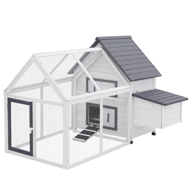 PawHut 65 Inch Wooden Chicken Coop