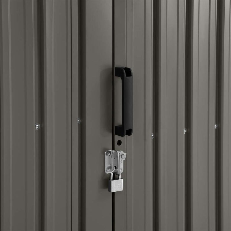 Sunjoy 13 x 20 Foot Lockable Metal Shed and Carport