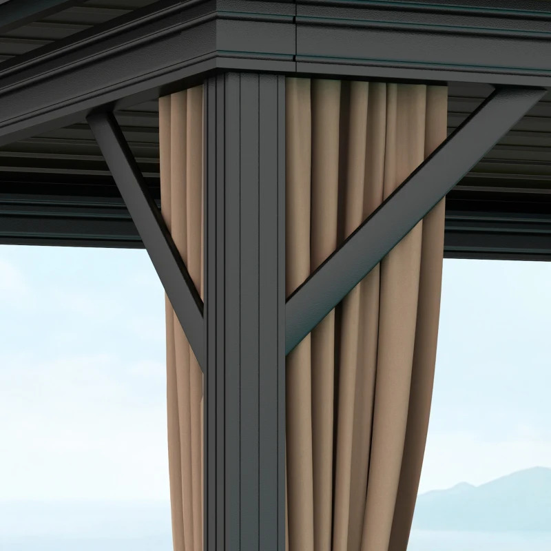 Outsunny 10 x 10 Foot Hardtop Gazebo with Aluminum Frame