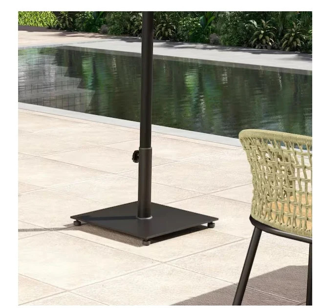 Outsunny Square Patio Umbrella Base with Adjustable Foot Pad