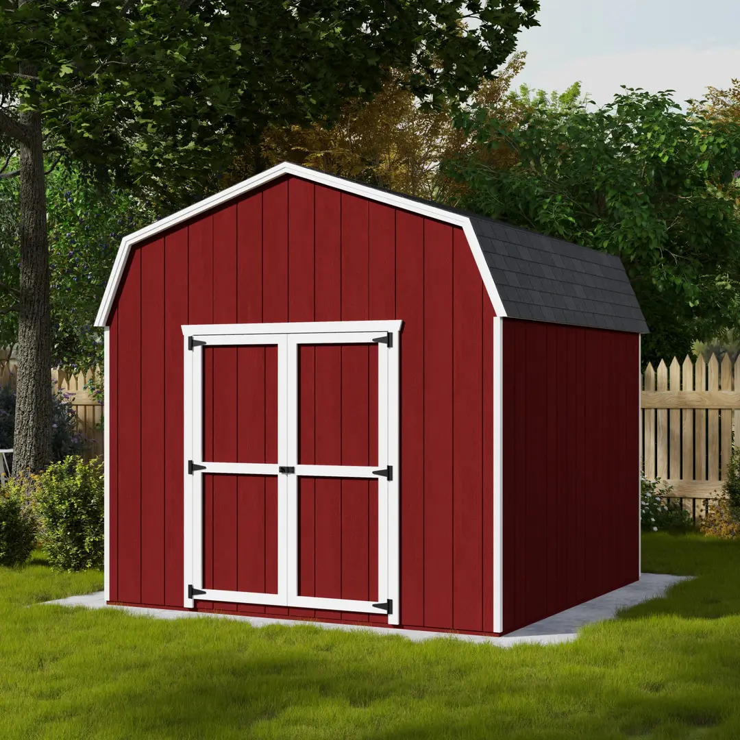 Little Cottage Co. 10 x 10 Foot Value Gambrel Barn with 6 Foot Sidewalls - Precut Kit
