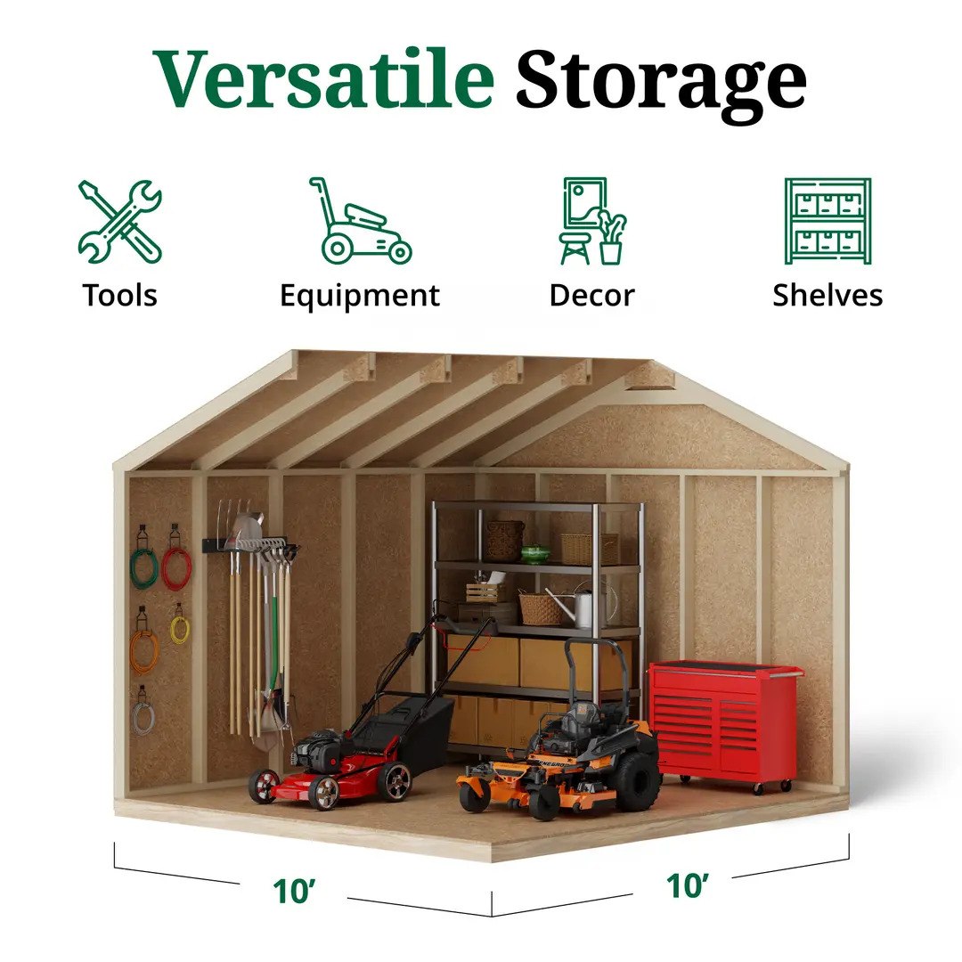 Little Cottage Co. 10 x 10 Foot Value Gable Shed - Precut Kit