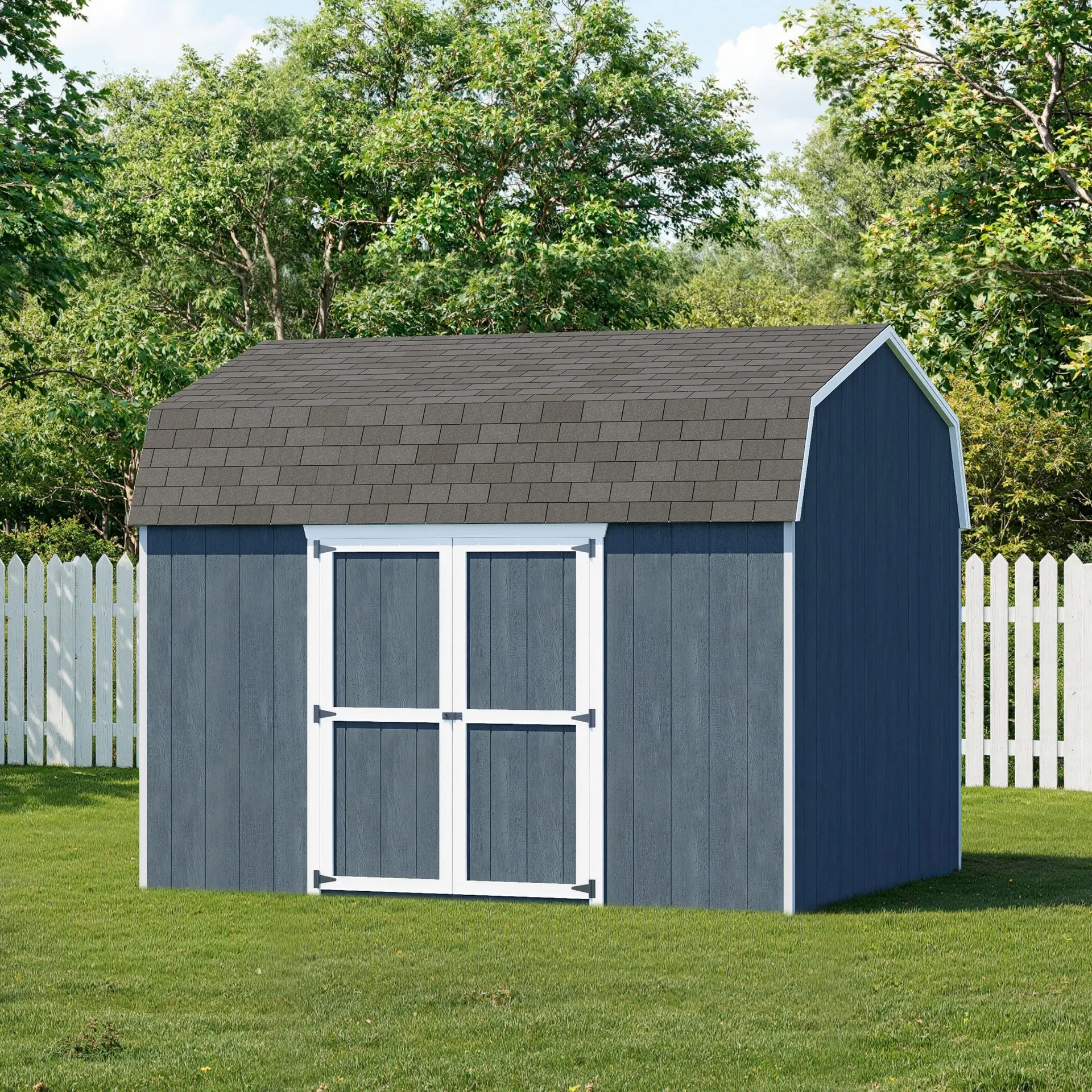Little Cottage Co 10 x 12 Foot Value Gambrel Barn with Side Entry