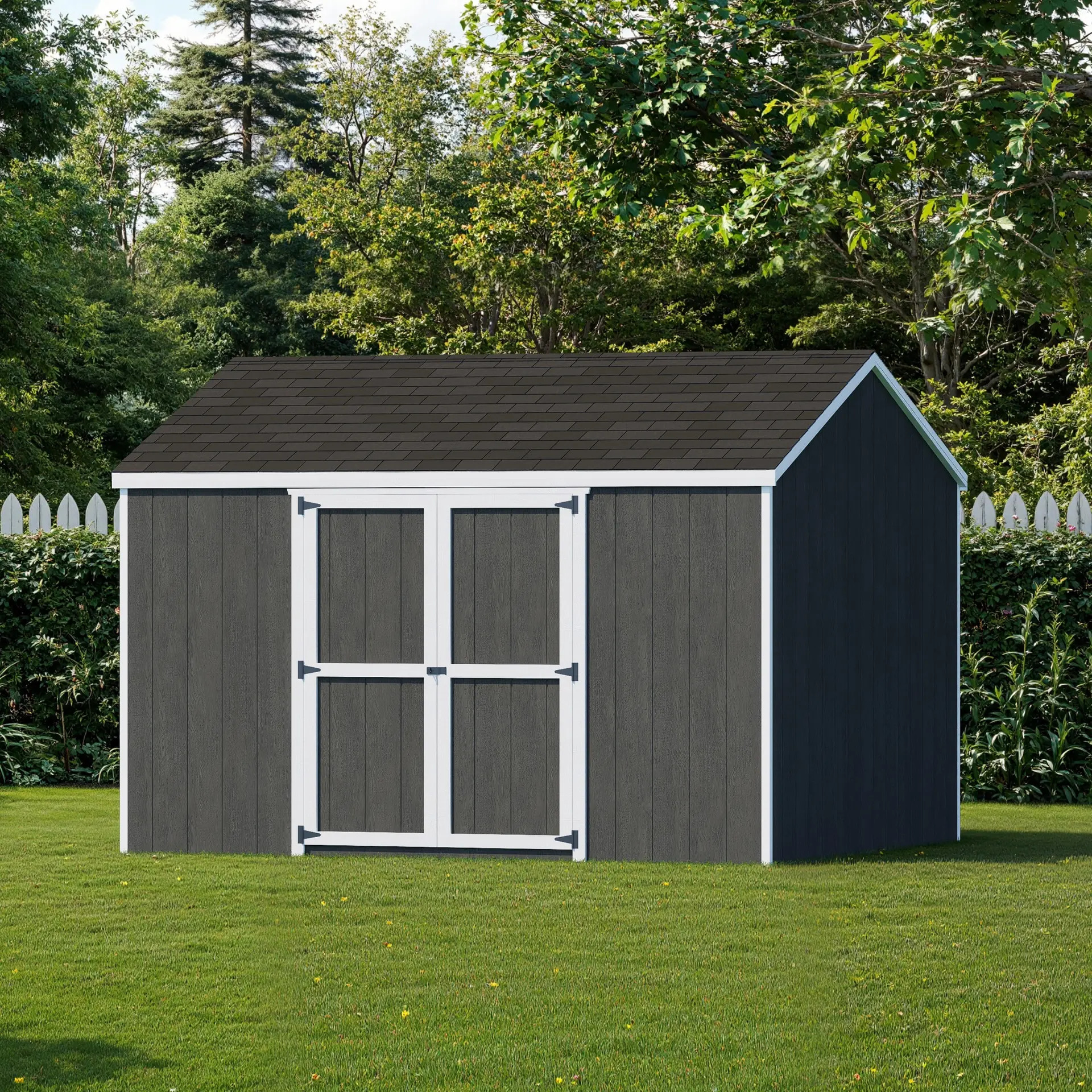 Little Cottage Co 10 x 12 Foot Value Gable Shed with Side Entry