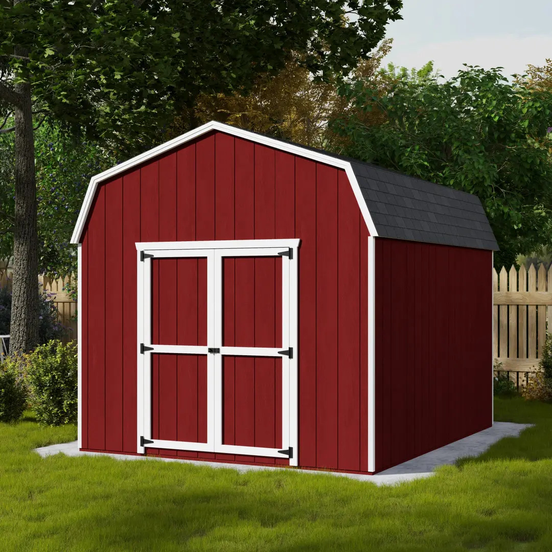 Little Cottage Co. 10 x 12 Foot Value Gambrel Barn with 6 Foot Sidewalls - Precut Kit