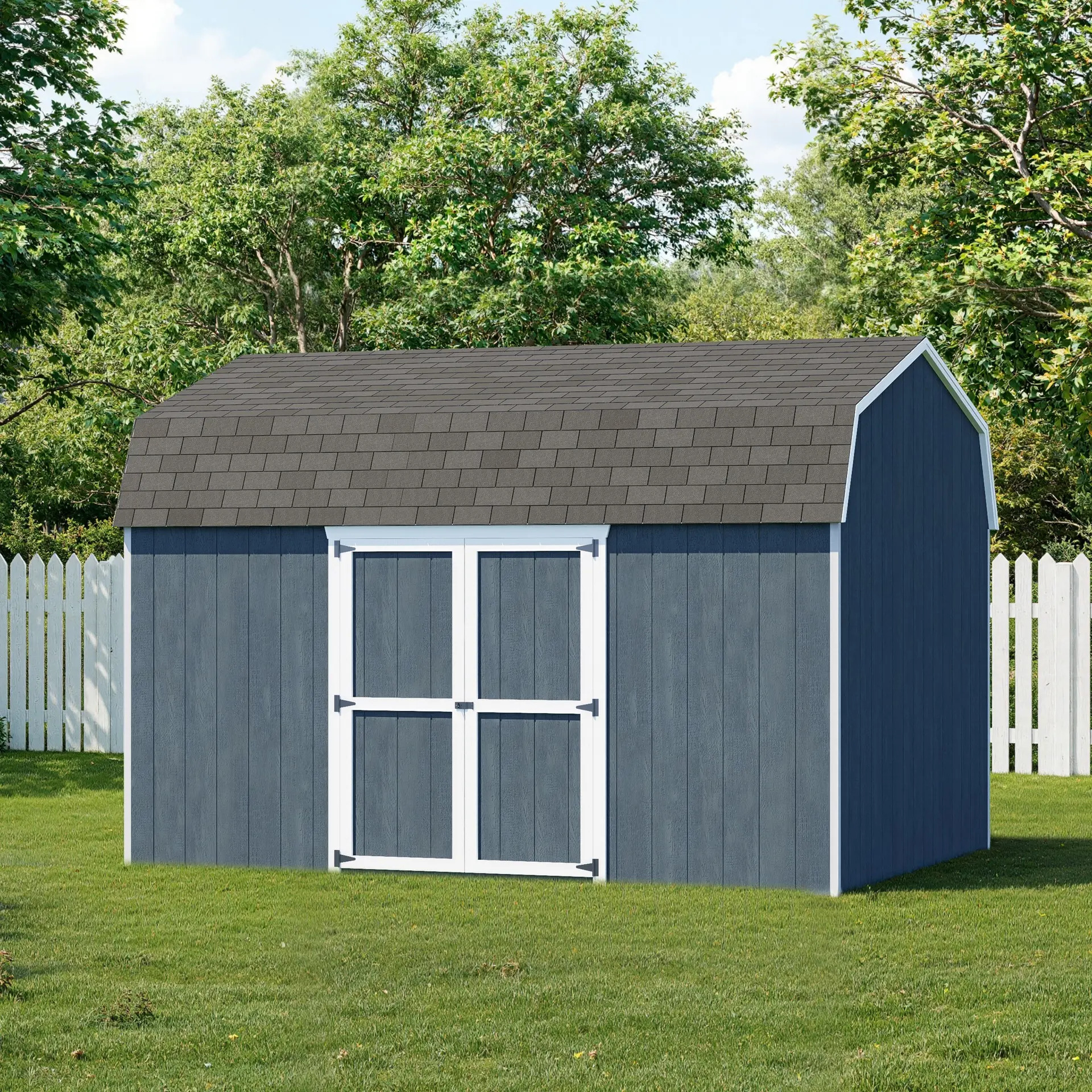 Little Cottage Co 10 x 14 Foot Value Gambrel Barn with Side Entry