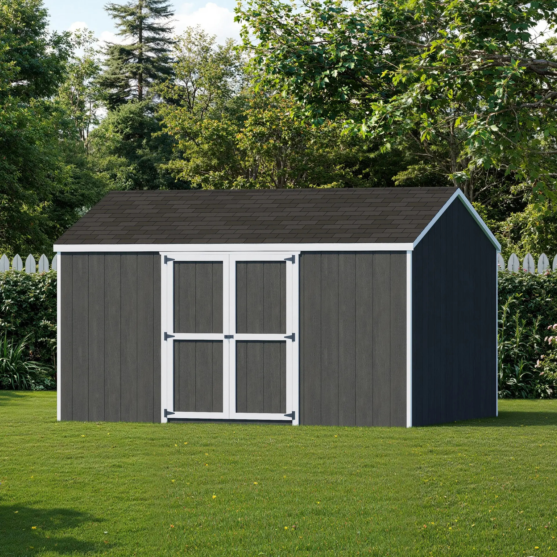 Little Cottage Co 10 x 14 Foot Value Gable Shed with Side Entry