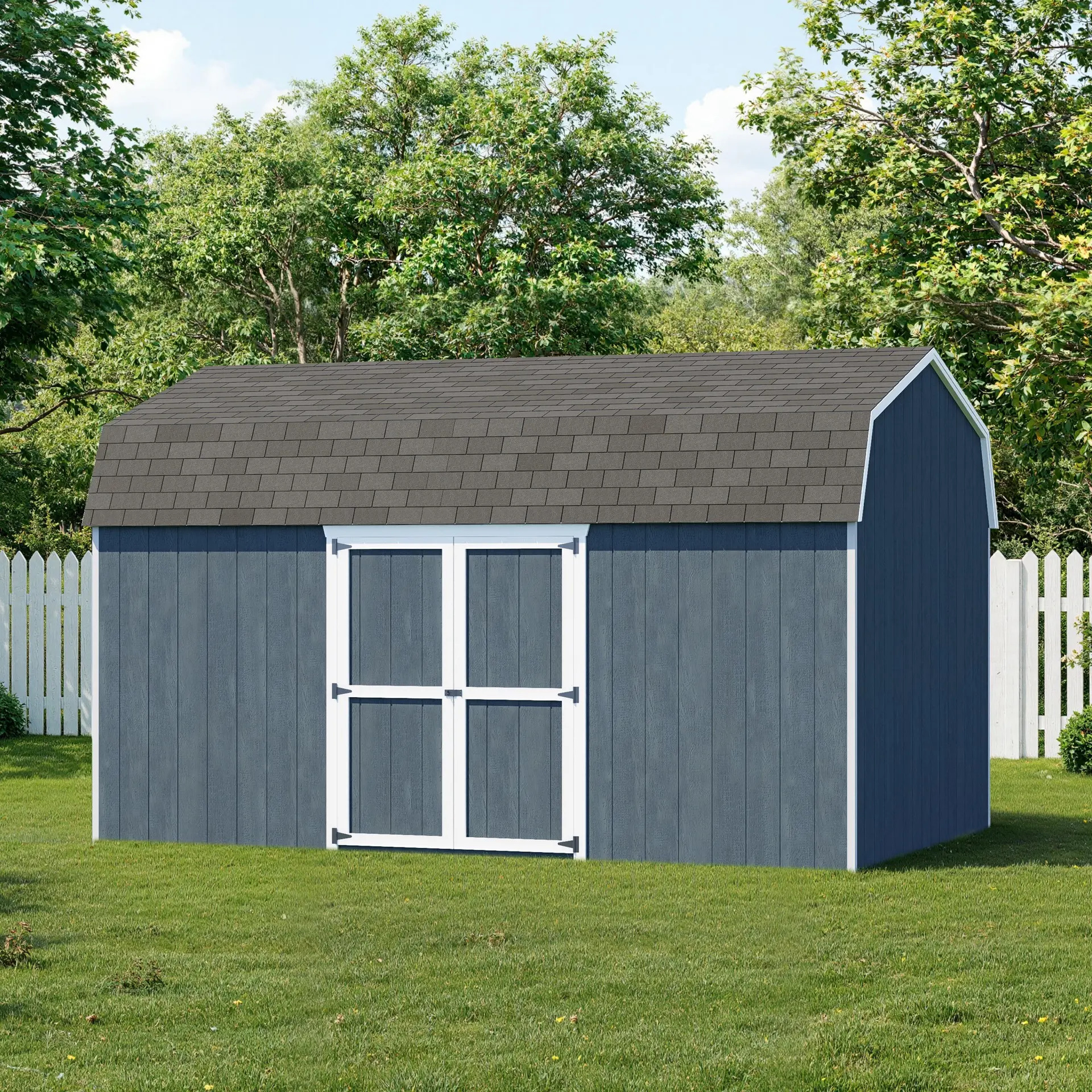 Little Cottage Co 10 x 16 Foot Value Gambrel Barn with Side Entry