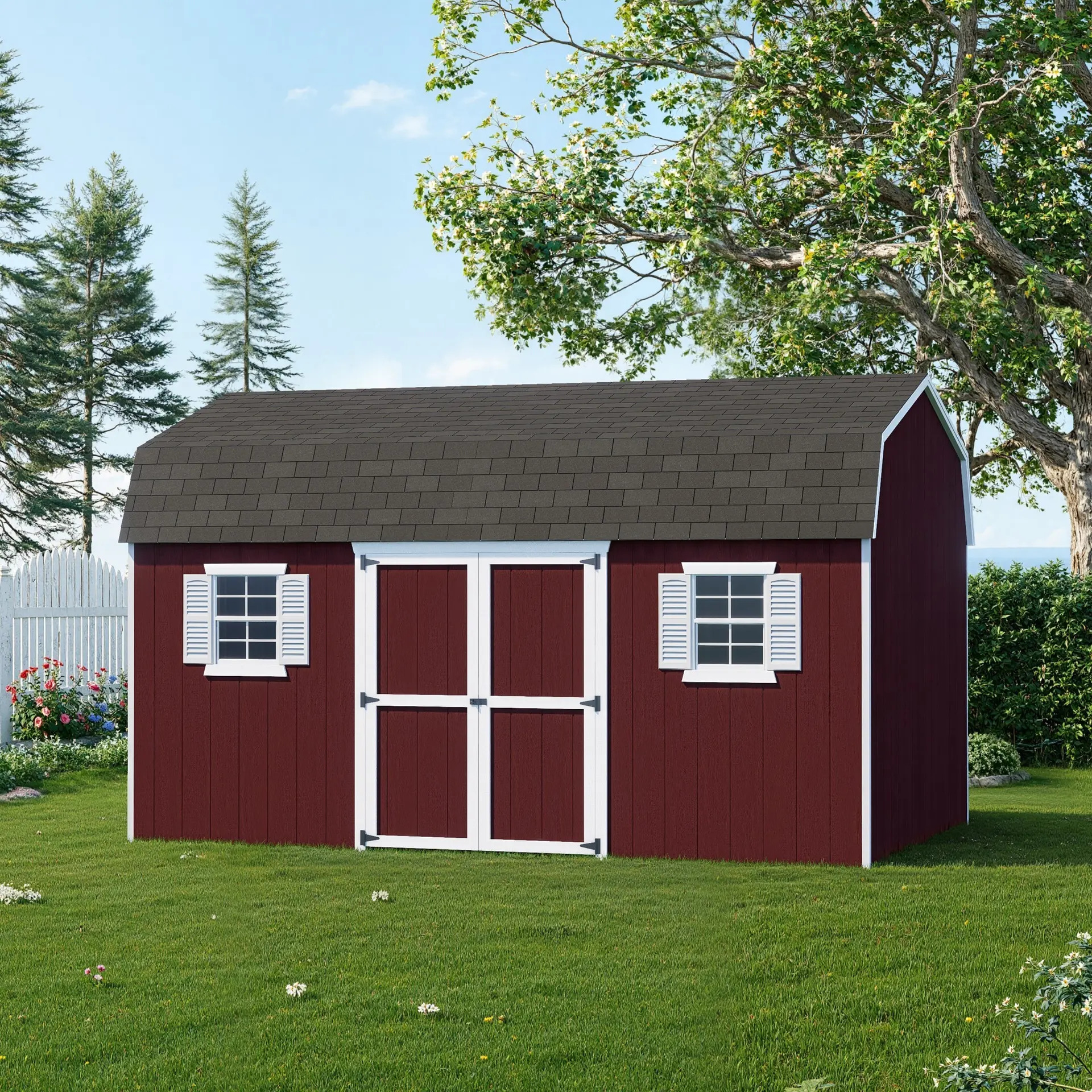 Little Cottage Co 10 x 16 Foot Value Gambrel Barn Workshop