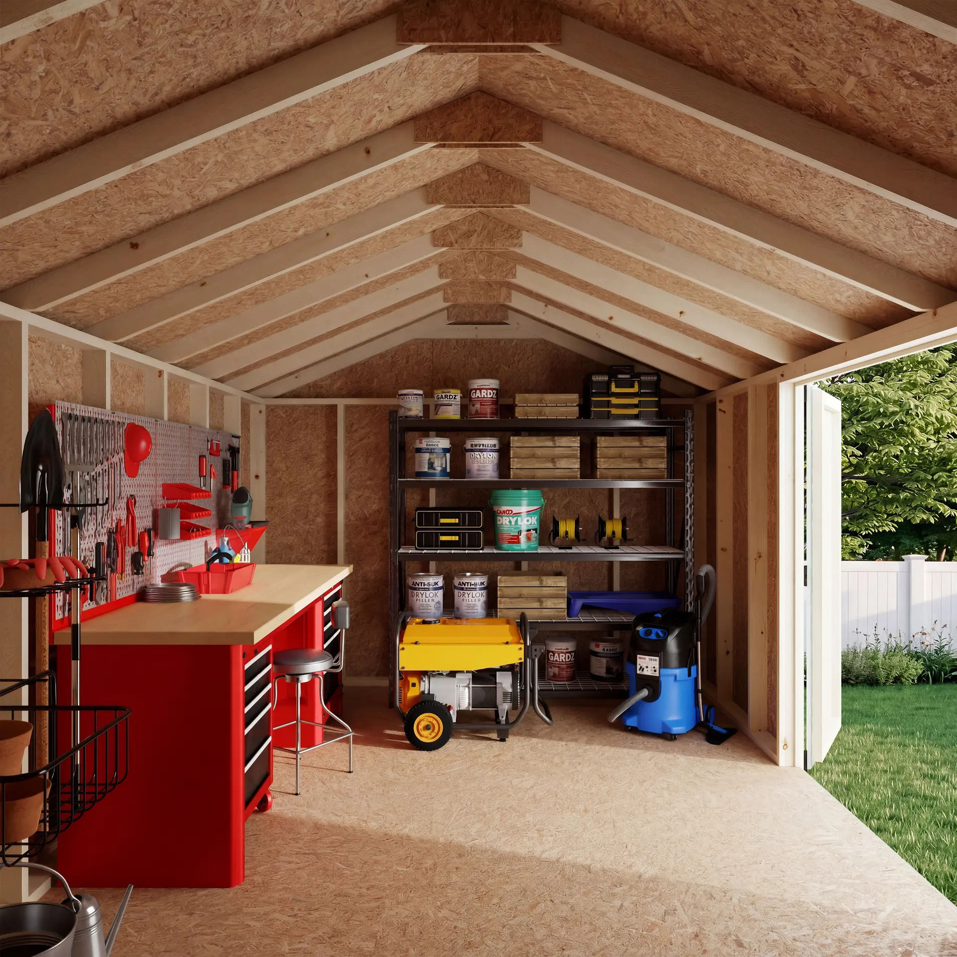 Little Cottage Co 10 x 16 Foot Value Gable Shed with Side Entry