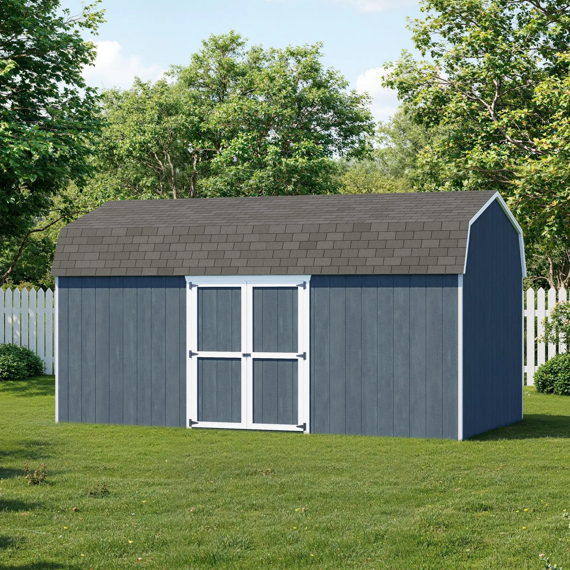 Little Cottage Co 10 x 18 Foot Value Gambrel Barn with Side Entry