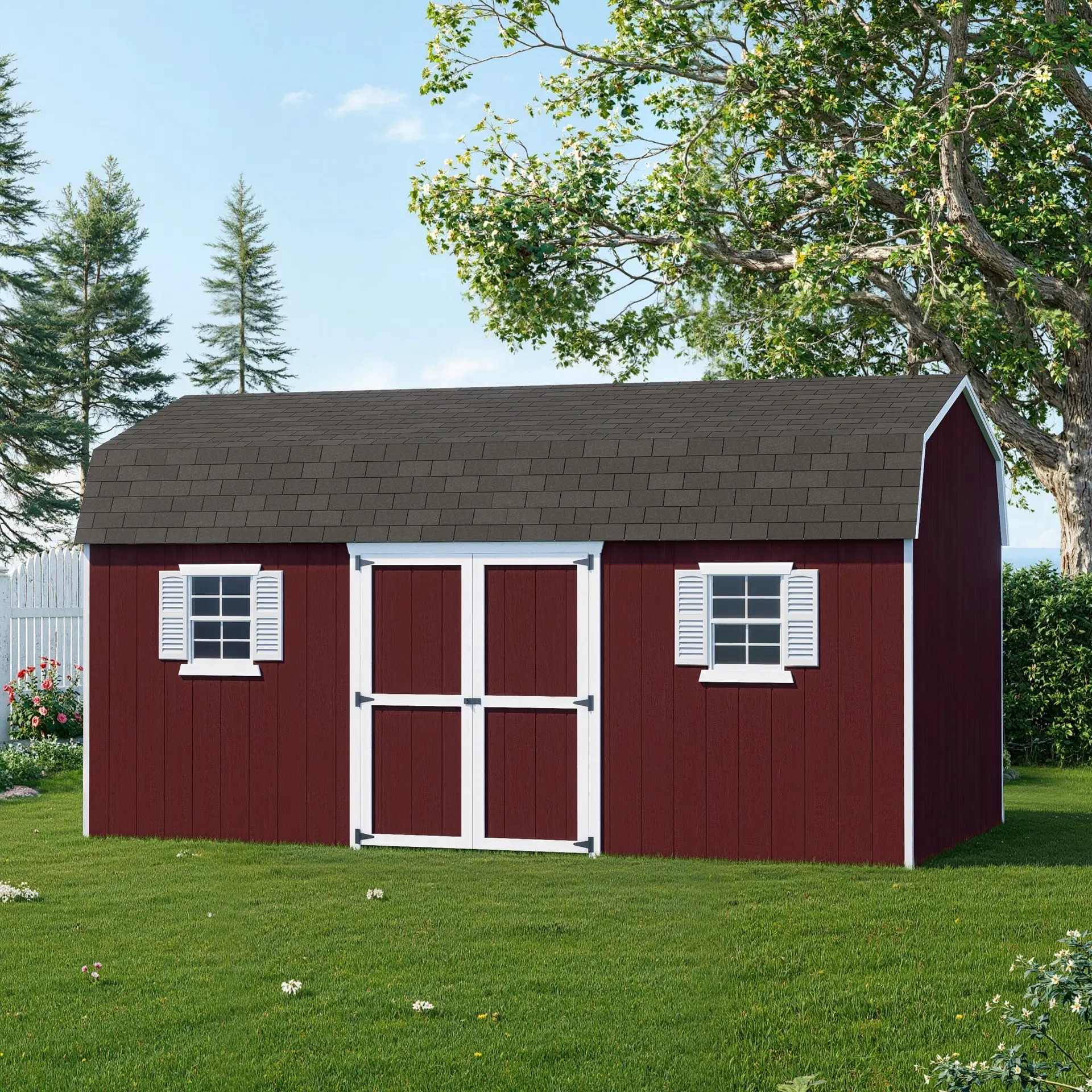 Little Cottage Co 10 x 18 Foot Value Gambrel Barn Workshop