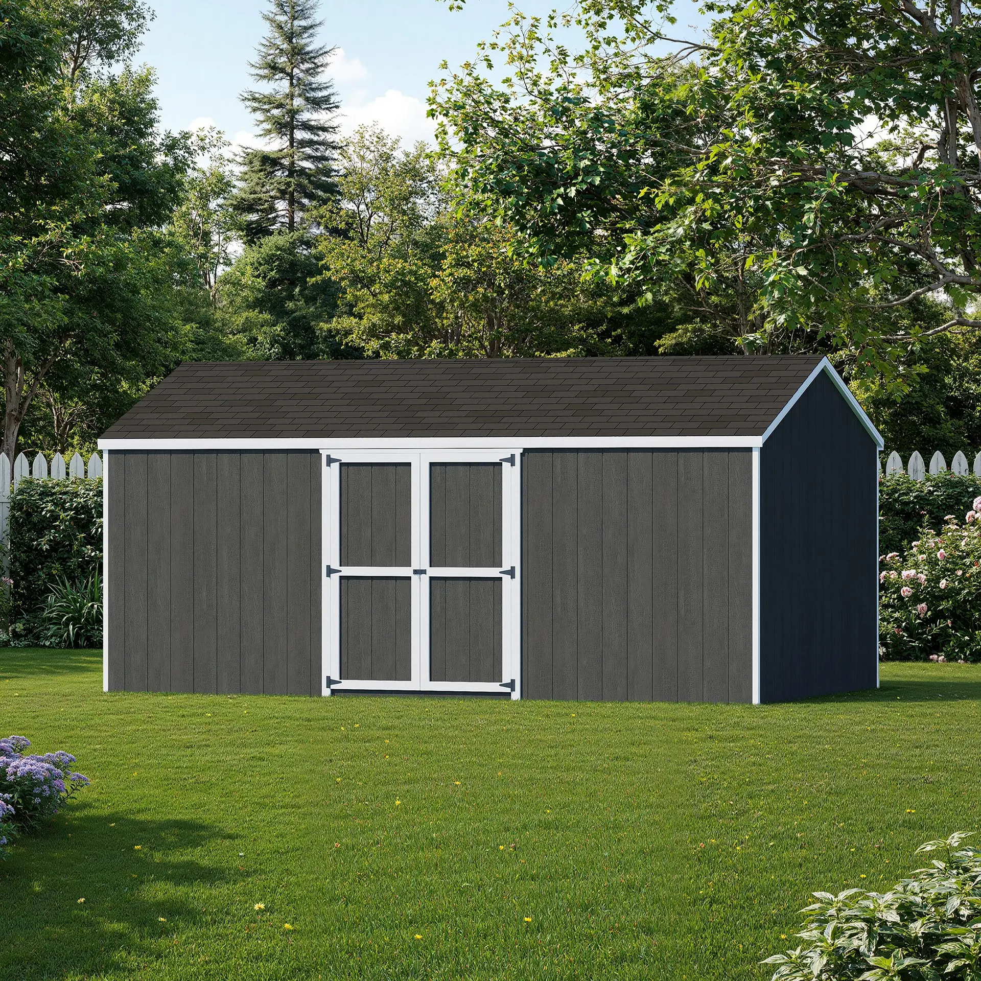 Little Cottage Co 10 x 18 Foot Value Gable Shed with Side Entry