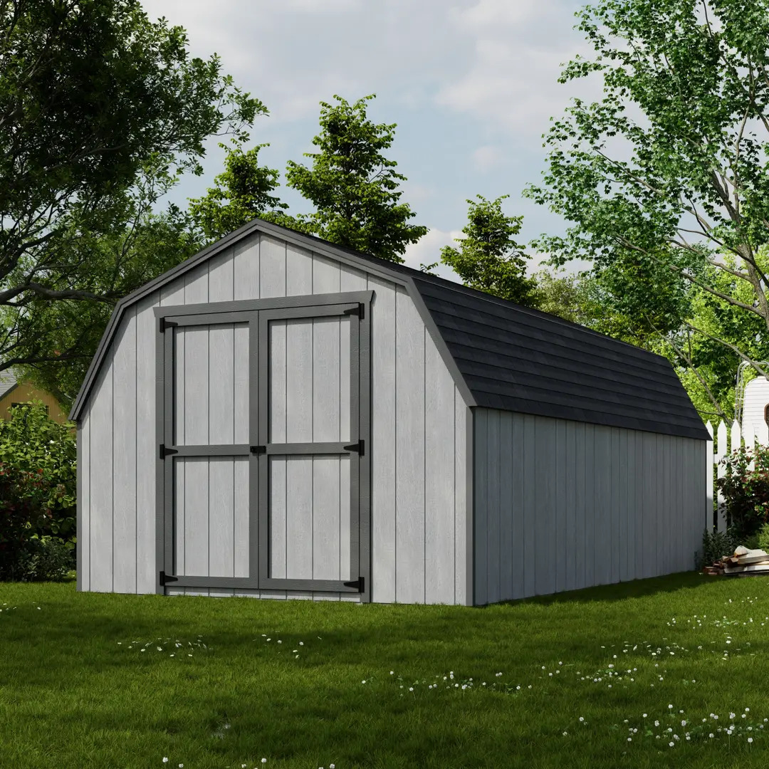 Little Cottage Co. 10 x 18 Foot Value Gambrel Barn with 4 Foot Sidewalls - Precut Kit