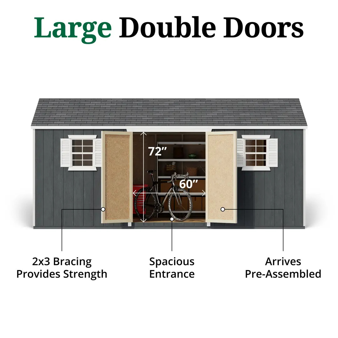 Little Cottage Co. 10 x 18 Foot Value Workshop Shed - Precut Kit