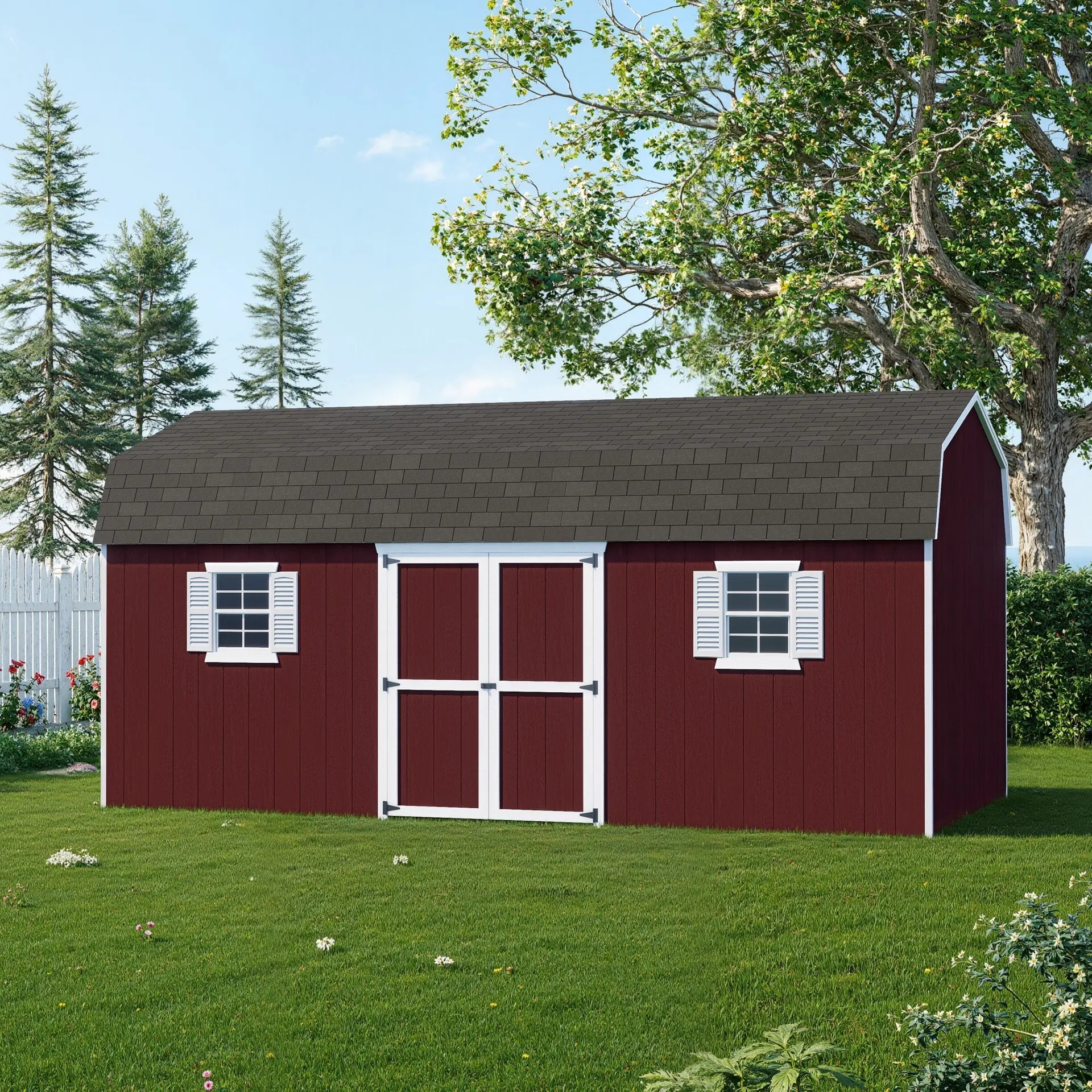 Little Cottage Co 10 x 20 Foot Value Gambrel Barn Workshop