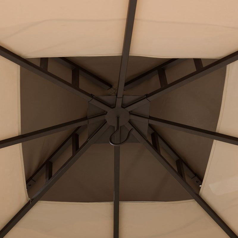 Sunjoy 9 1/2 x 9 1/2 Foot Netted Soft-Top Garden Gazebo
