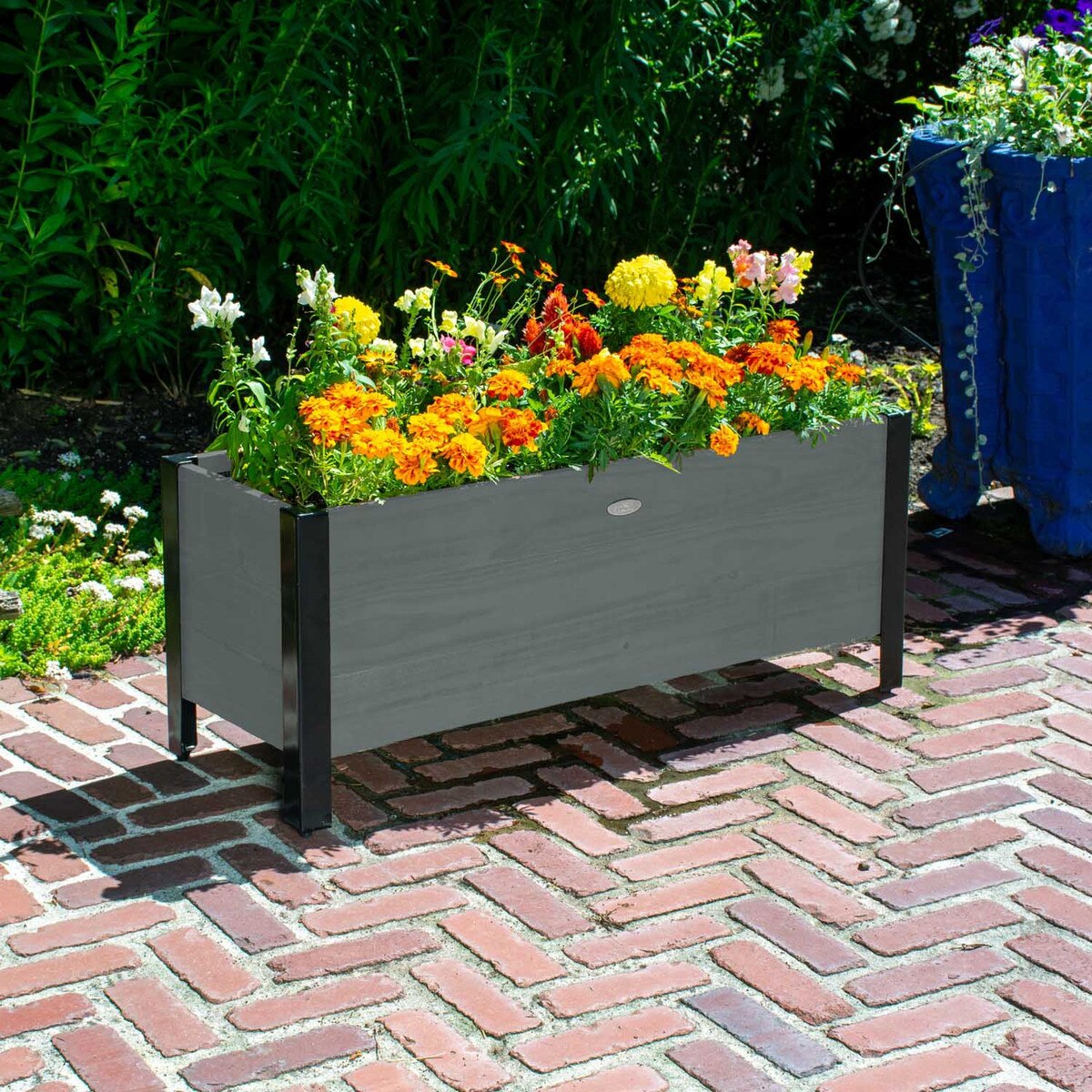 JR Home Rectangular Urban Garden Low Profile Planter