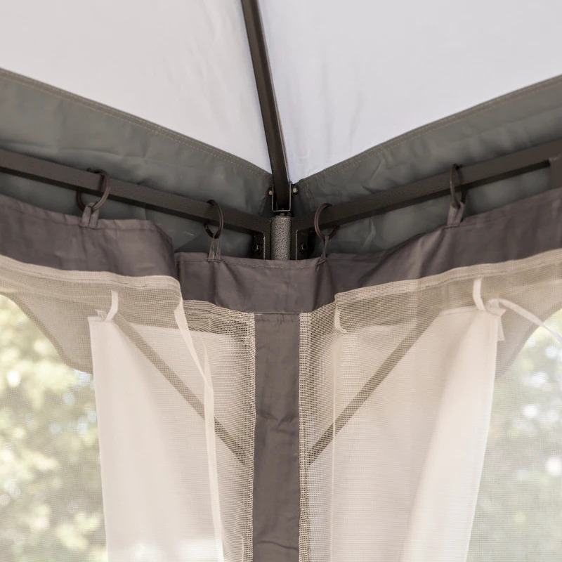 Outsunny 10 x 12 Foot Outdoor Gazebo with Double Vented Roof