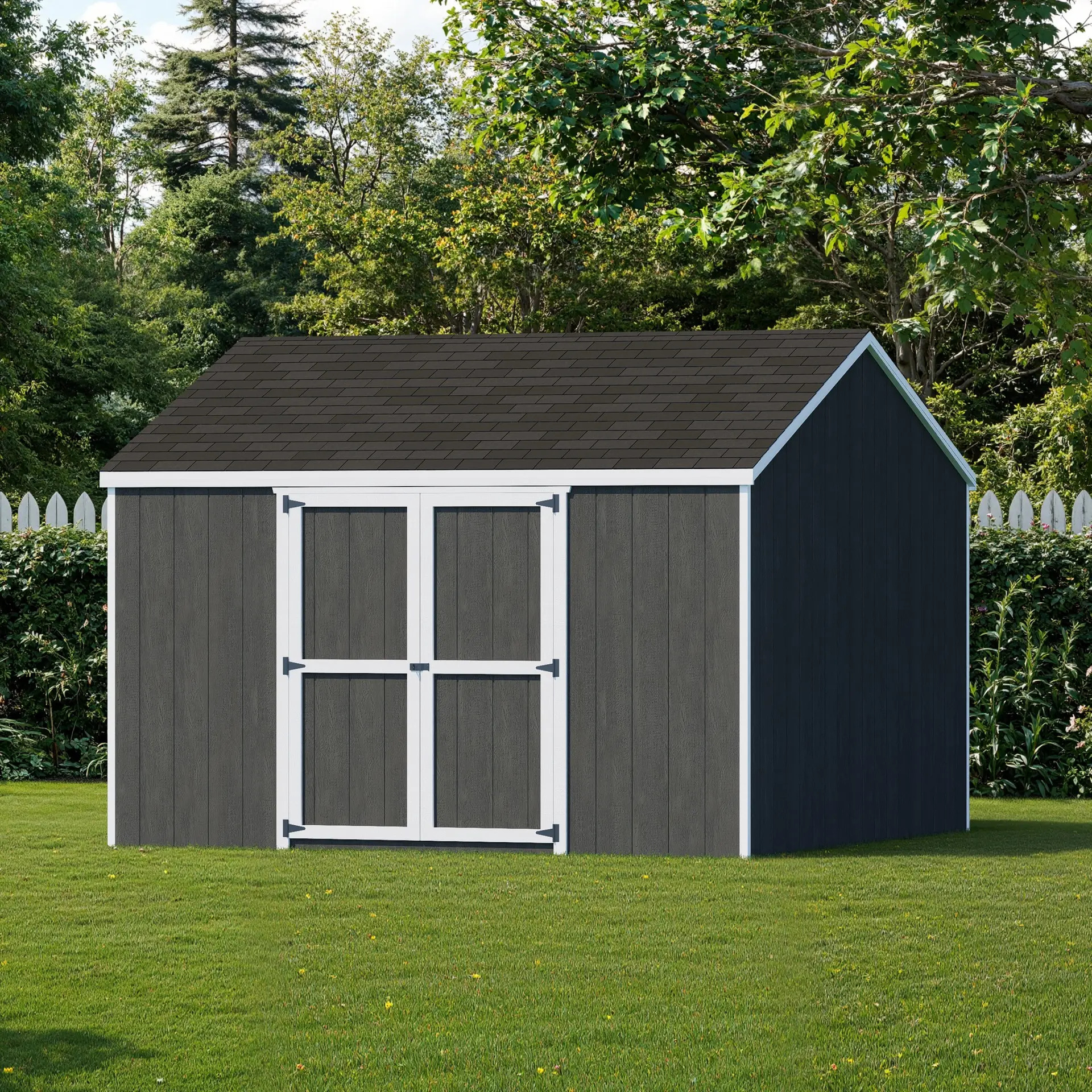 Little Cottage Co 12 x 12 Foot Value Gable Shed with Side Entry