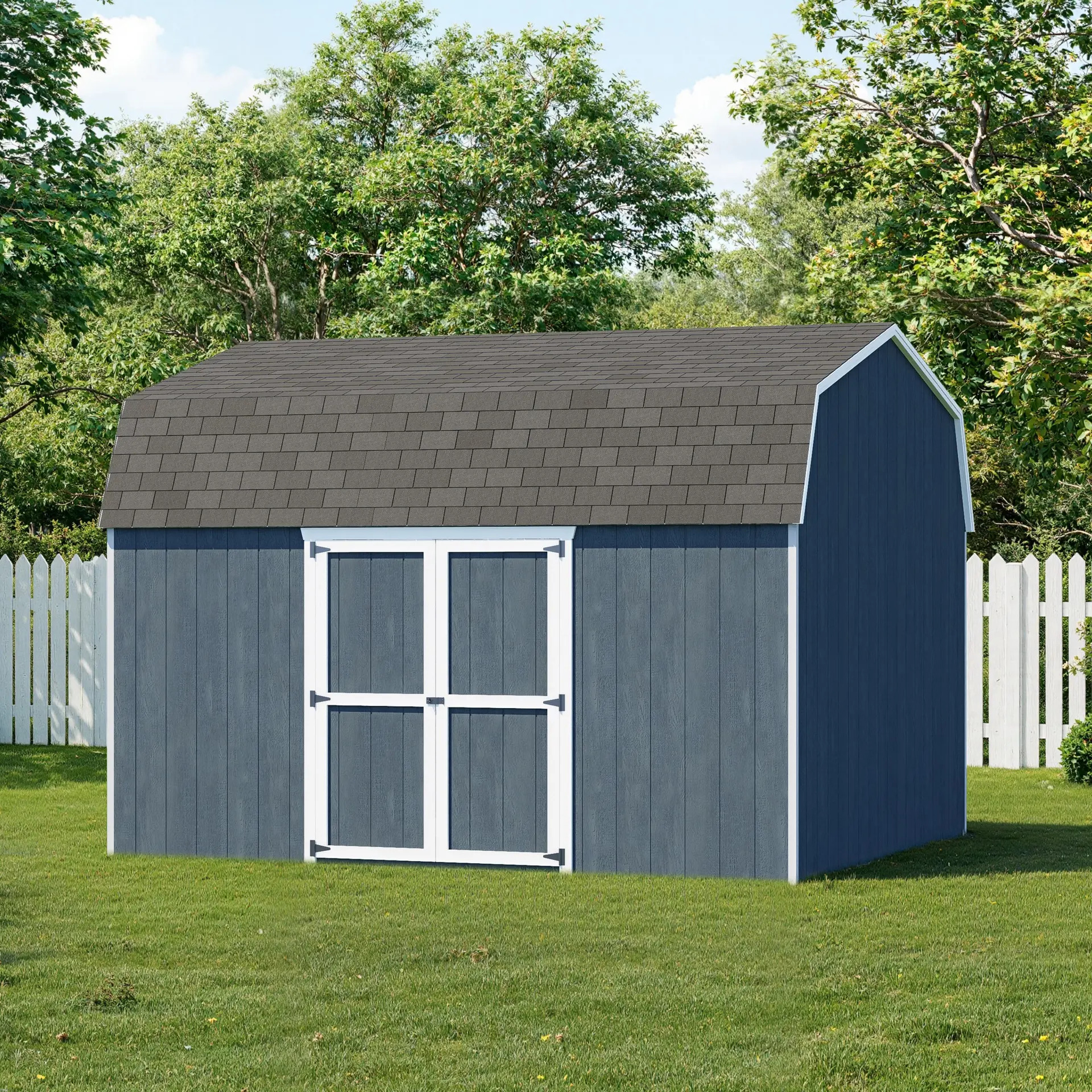 Little Cottage Co 12 x 14 Foot Value Gambrel Barn with Side Entry