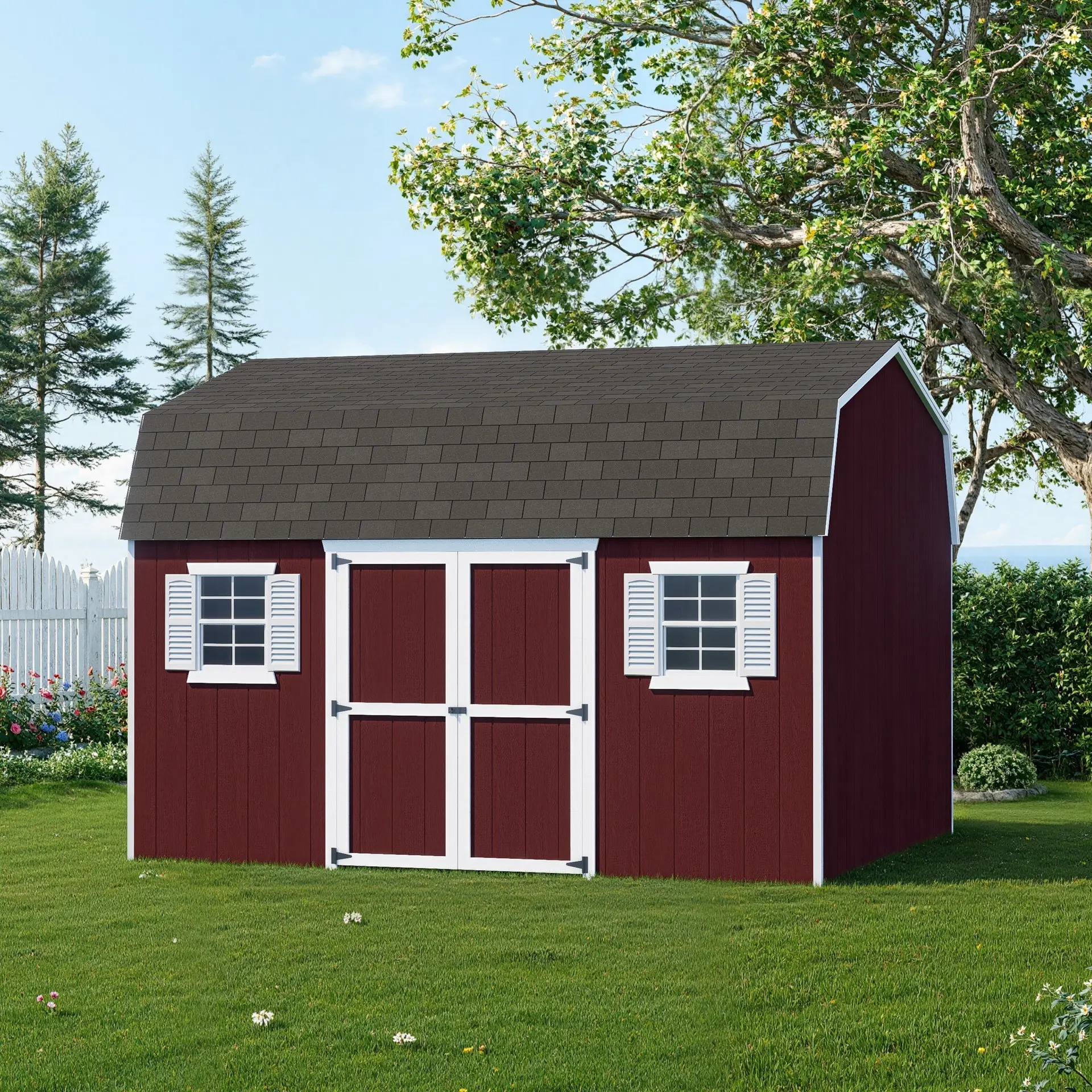 Little Cottage Co 12 x 14 Foot Value Gambrel Barn Workshop