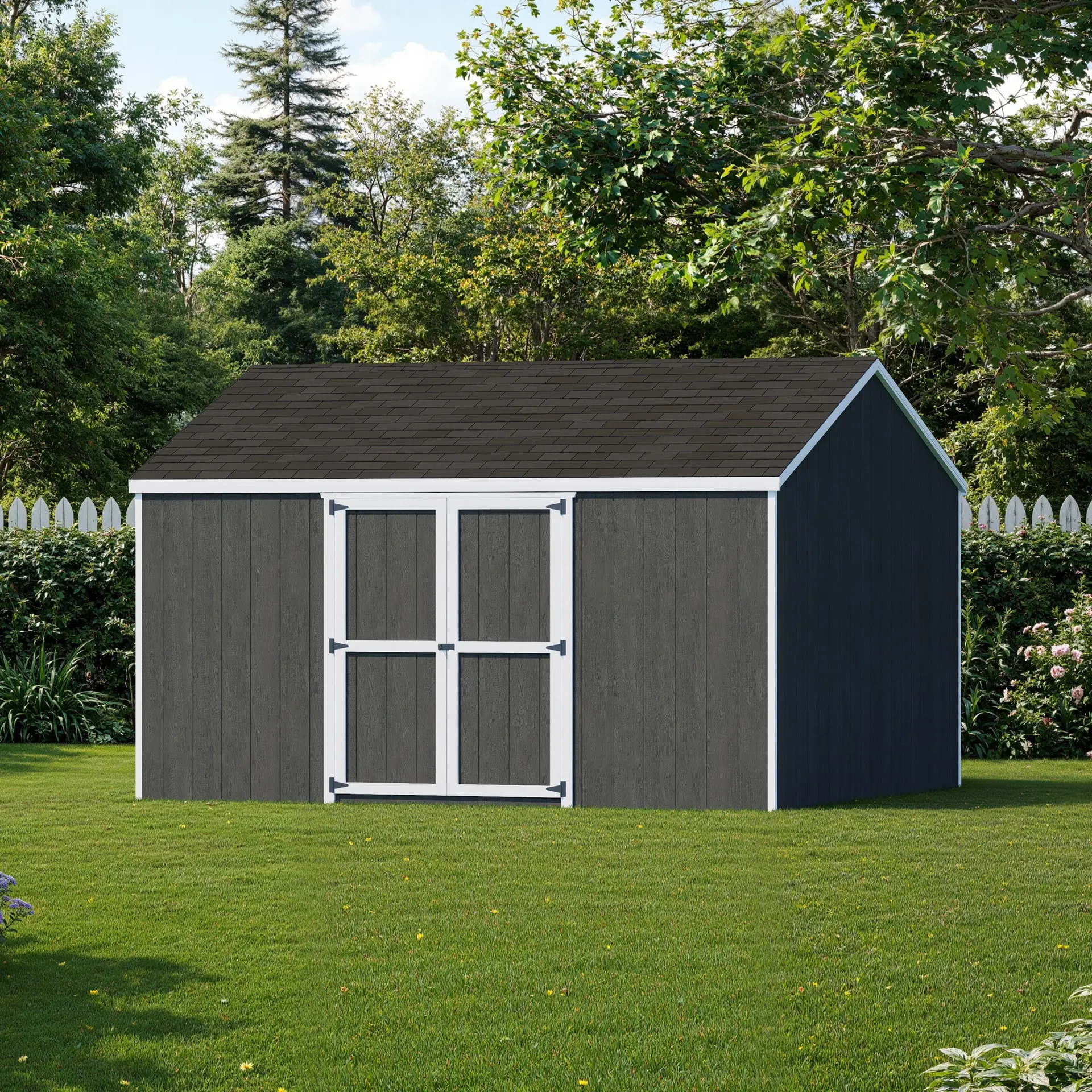 Little Cottage Co 12 x 14 Foot Value Gable Shed with Side Entry