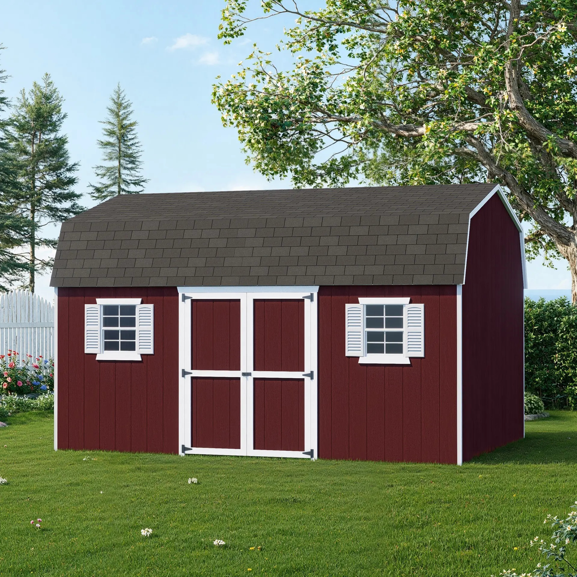 Little Cottage Co 12 x 16 Foot Value Gambrel Barn Workshop