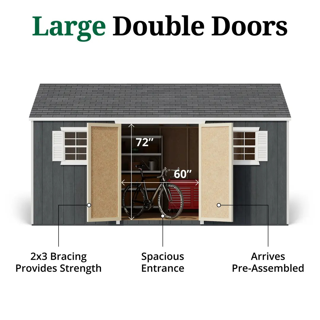 Little Cottage Co. 12 x 16 Foot Value Workshop Shed - Precut Kit