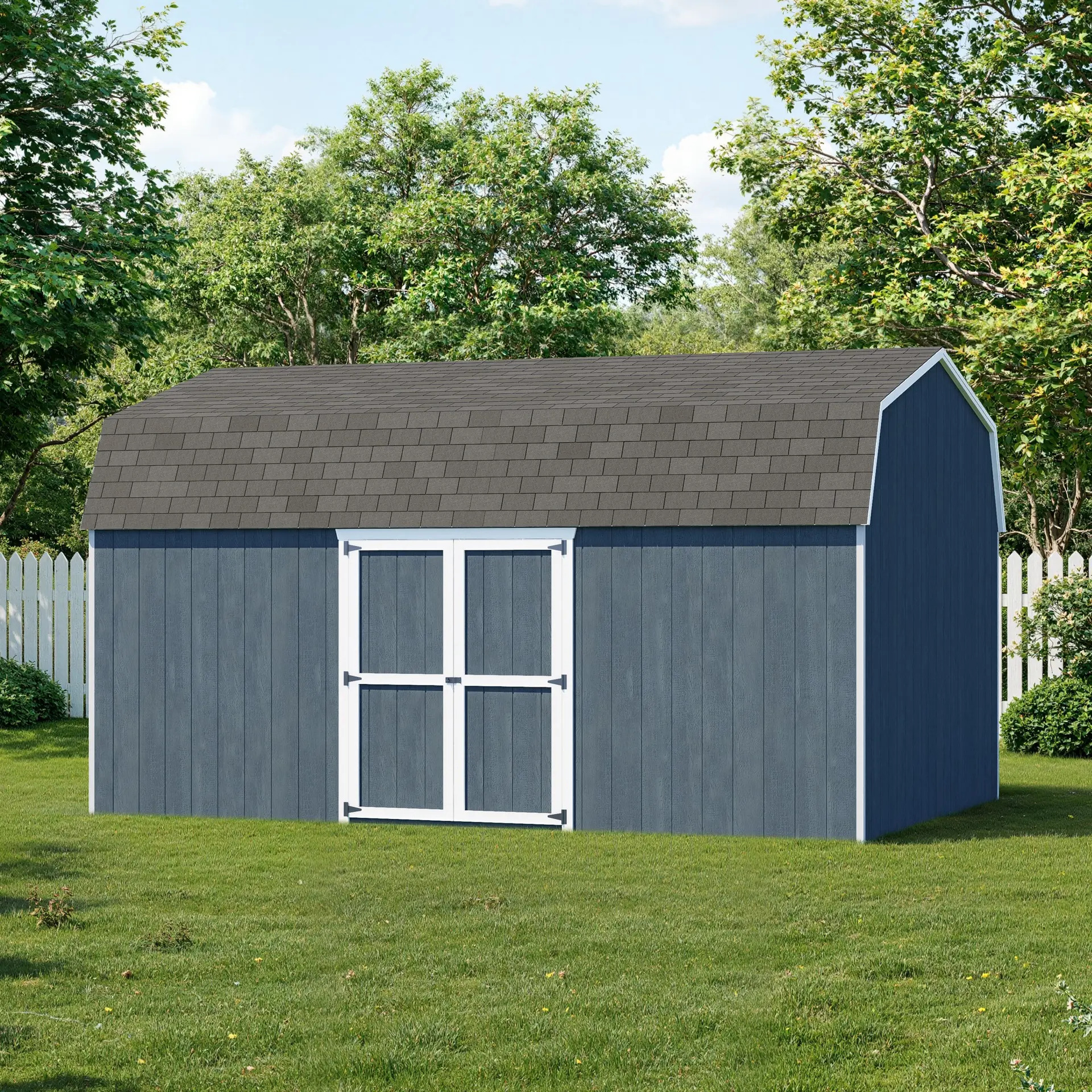 Little Cottage Co 12 x 18 Foot Value Gambrel Barn with Side Entry