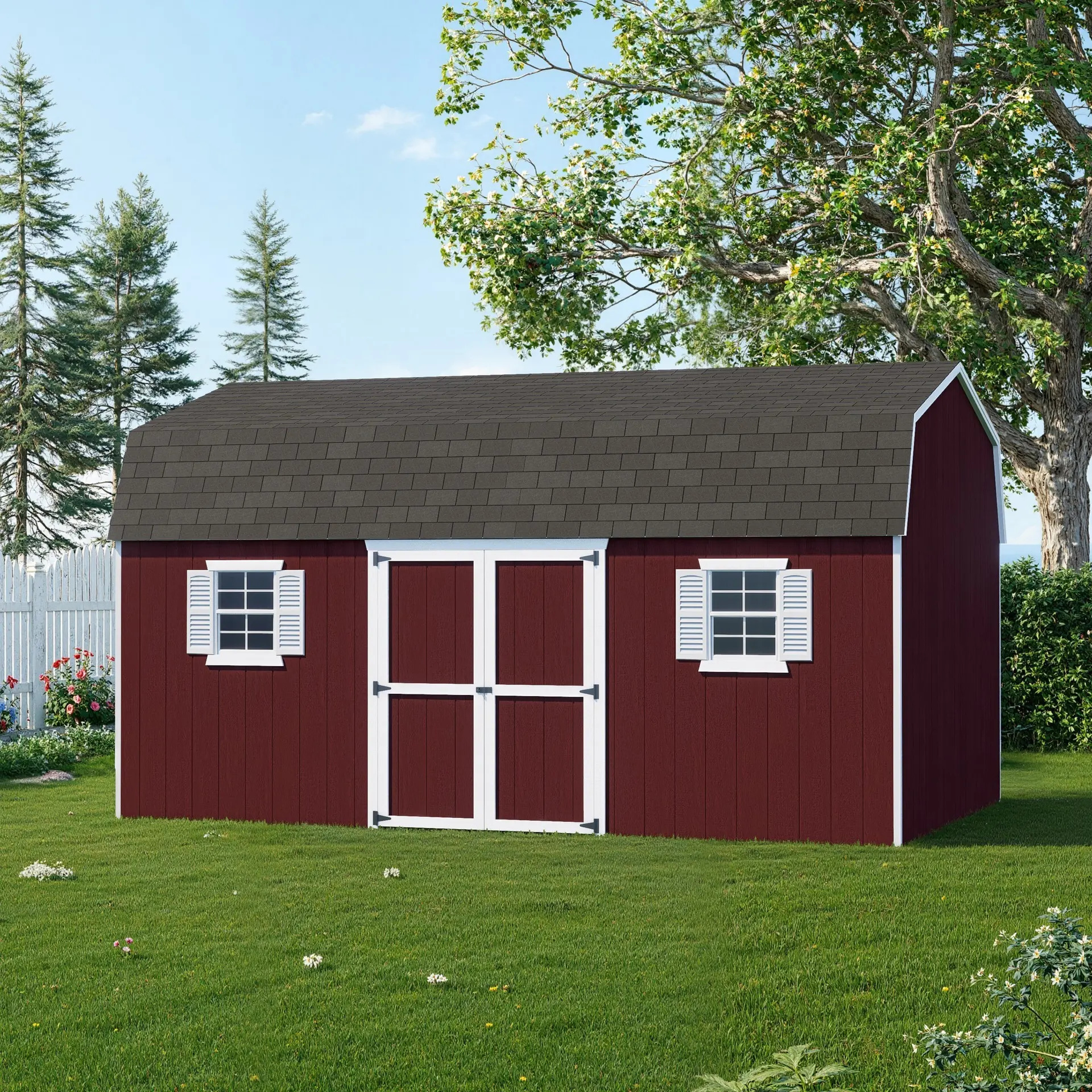 Little Cottage Co 12 x 18 Foot Value Gambrel Barn Workshop