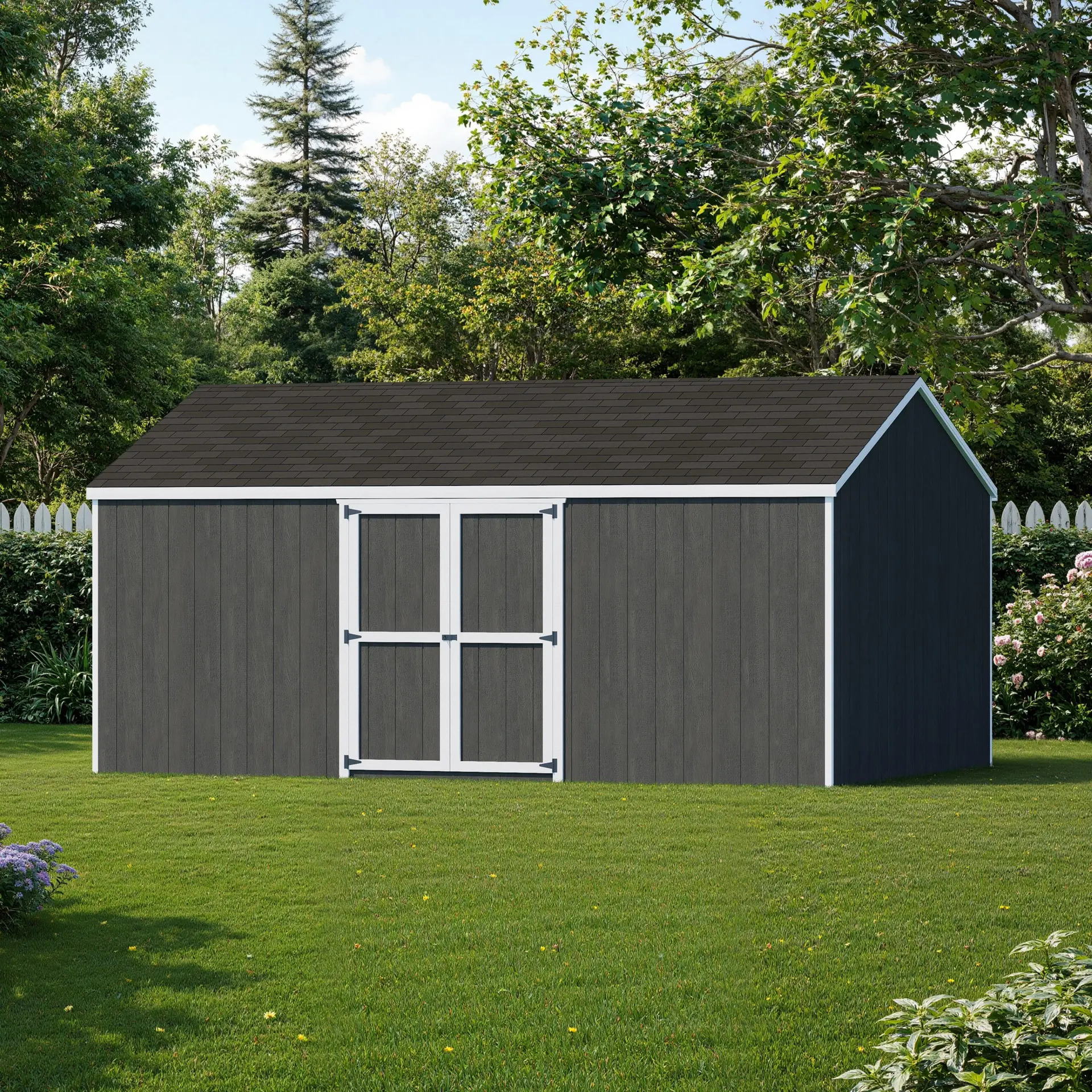 Little Cottage Co 12 x 18 Foot Value Gable Shed with Side Entry