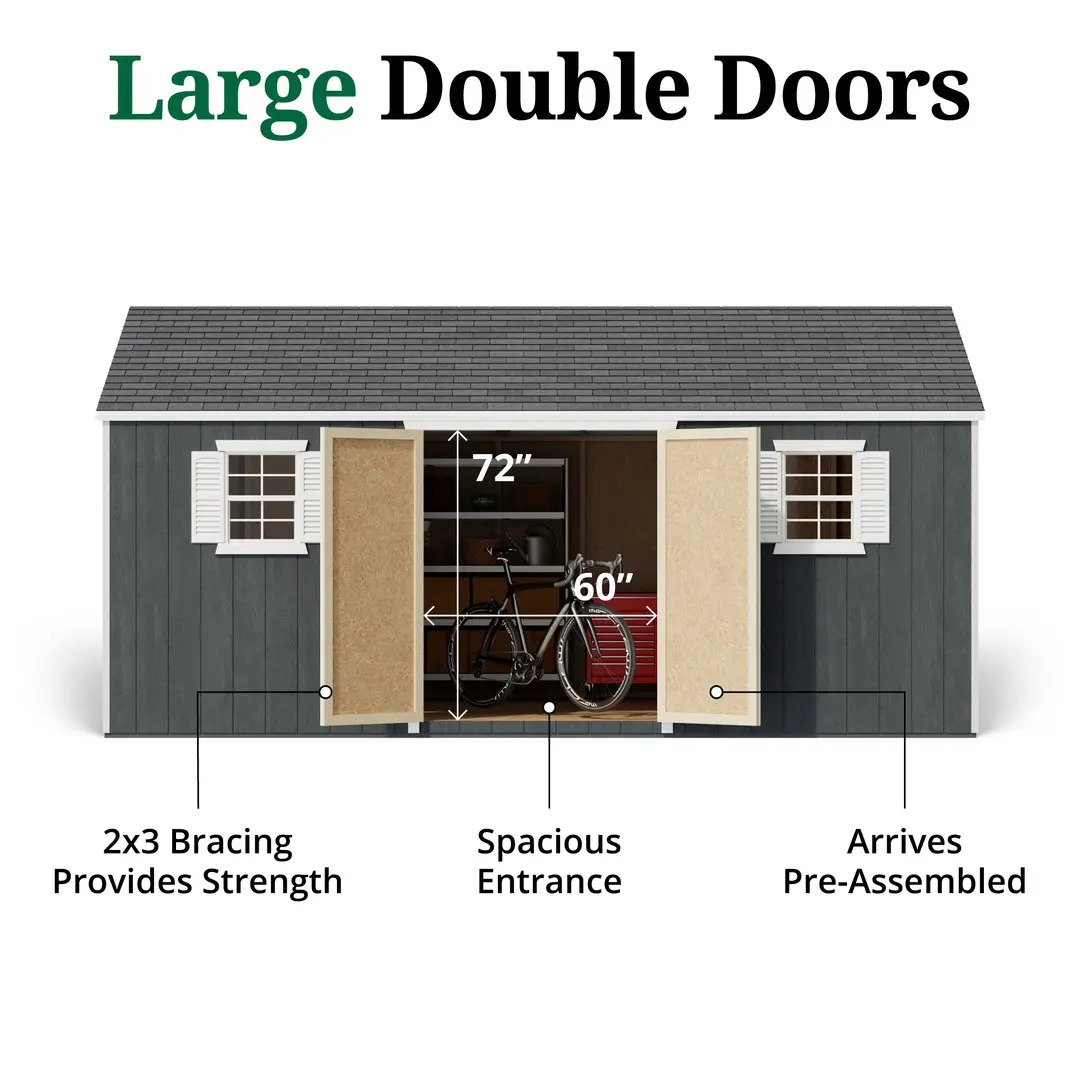 Little Cottage Co. 12 x 18 Foot Value Workshop Shed - Precut Kit