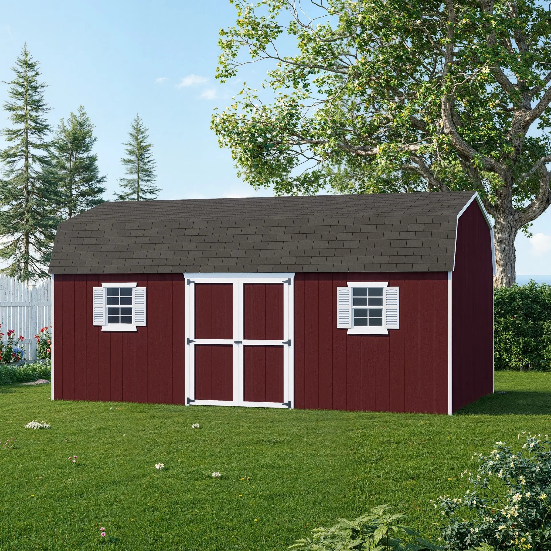 Little Cottage Co 12 x 20 Foot Value Gambrel Barn Workshop