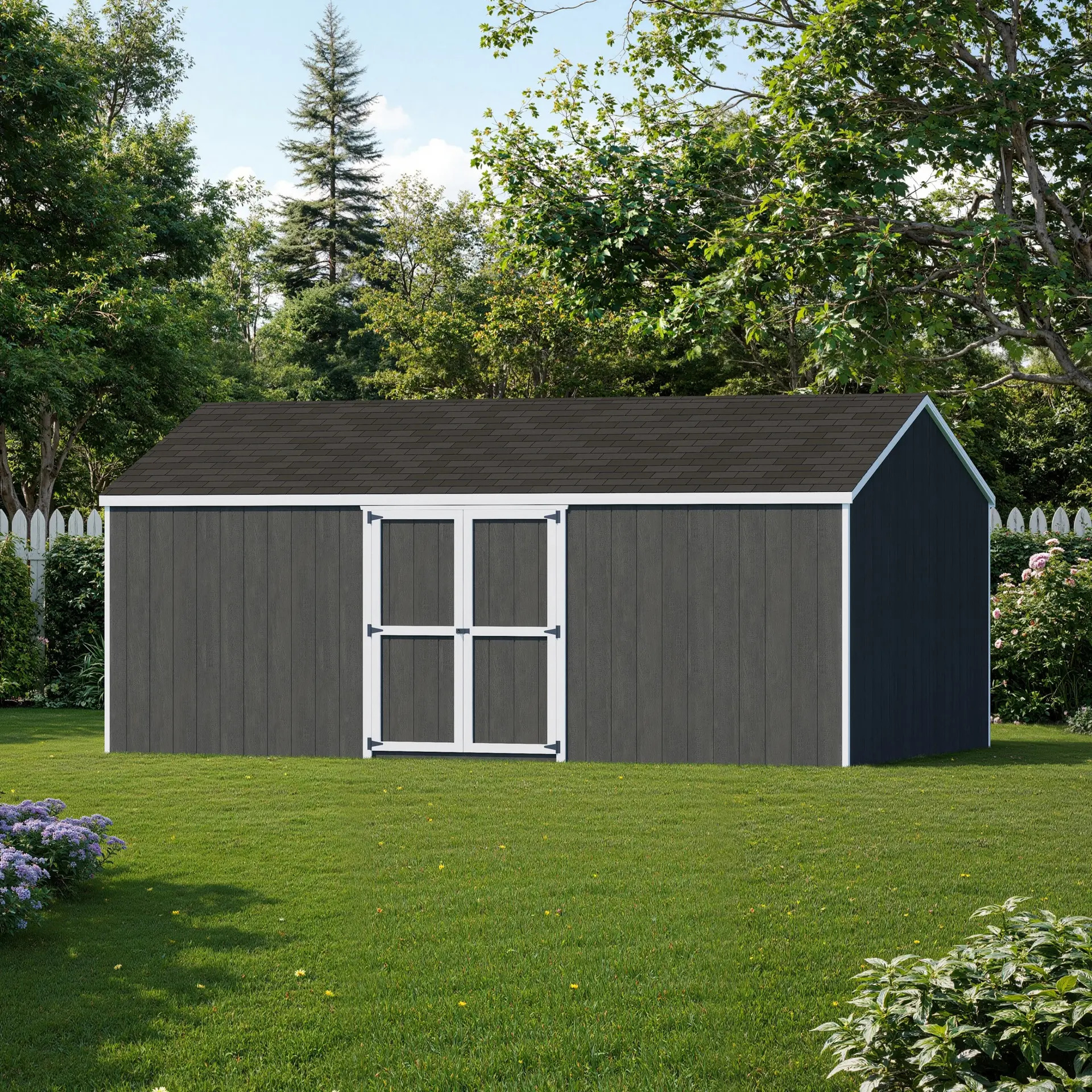 Little Cottage Co 12 x 20 Foot Value Gable Shed with Side Entry