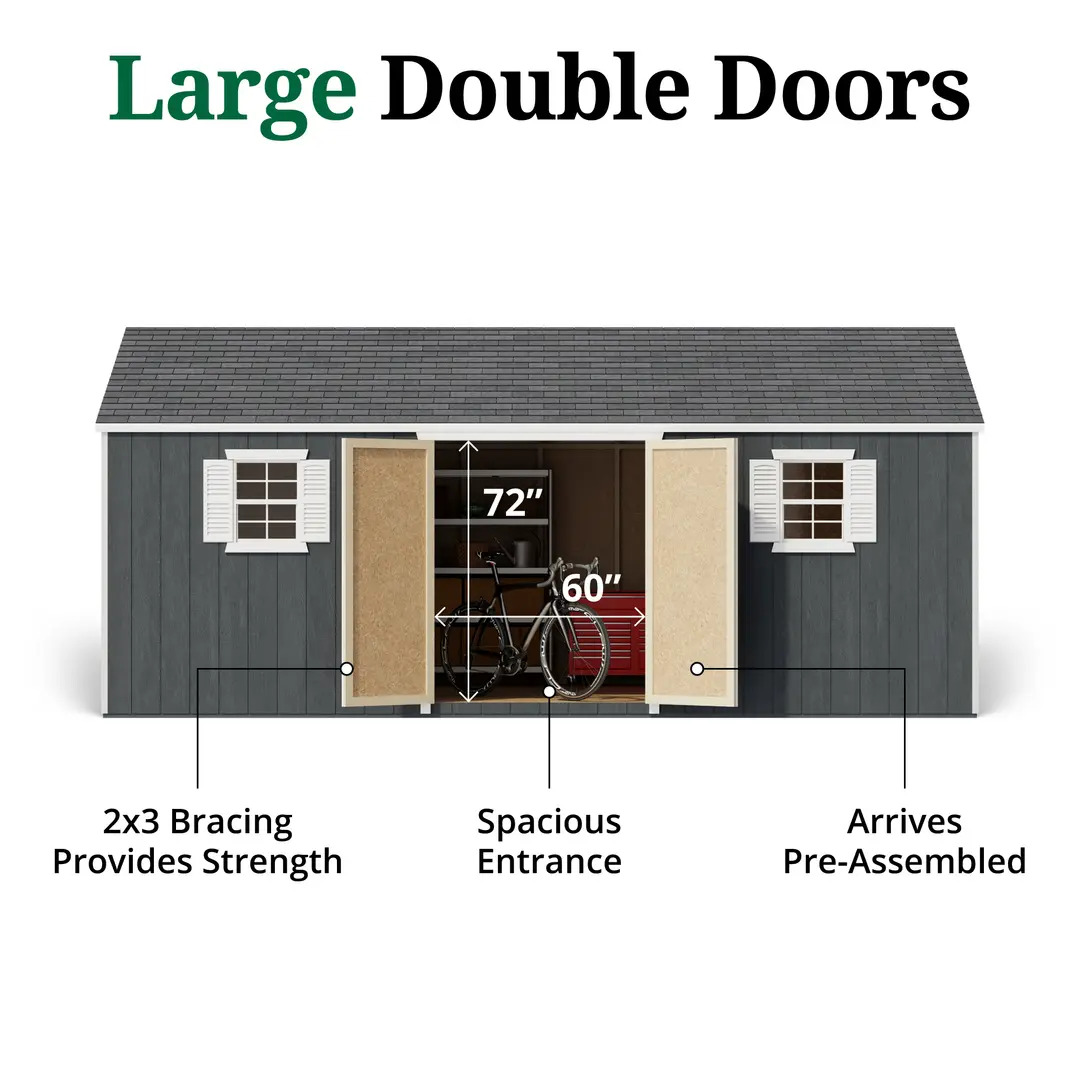 Little Cottage Co. 12 x 20 Foot Value Workshop Shed - Precut Kit