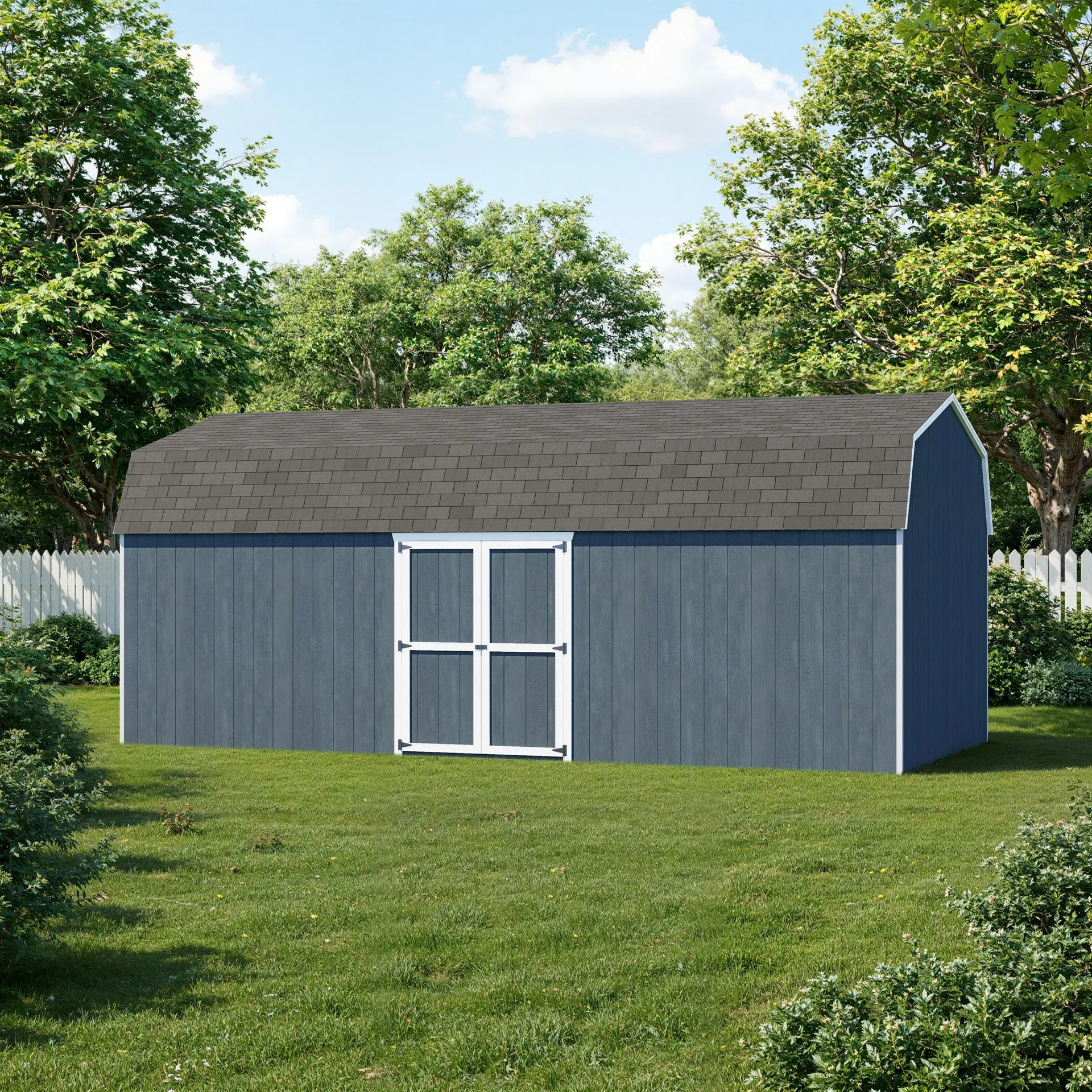 Little Cottage Co 12 x 24 Foot Value Gambrel Barn with Side Entry