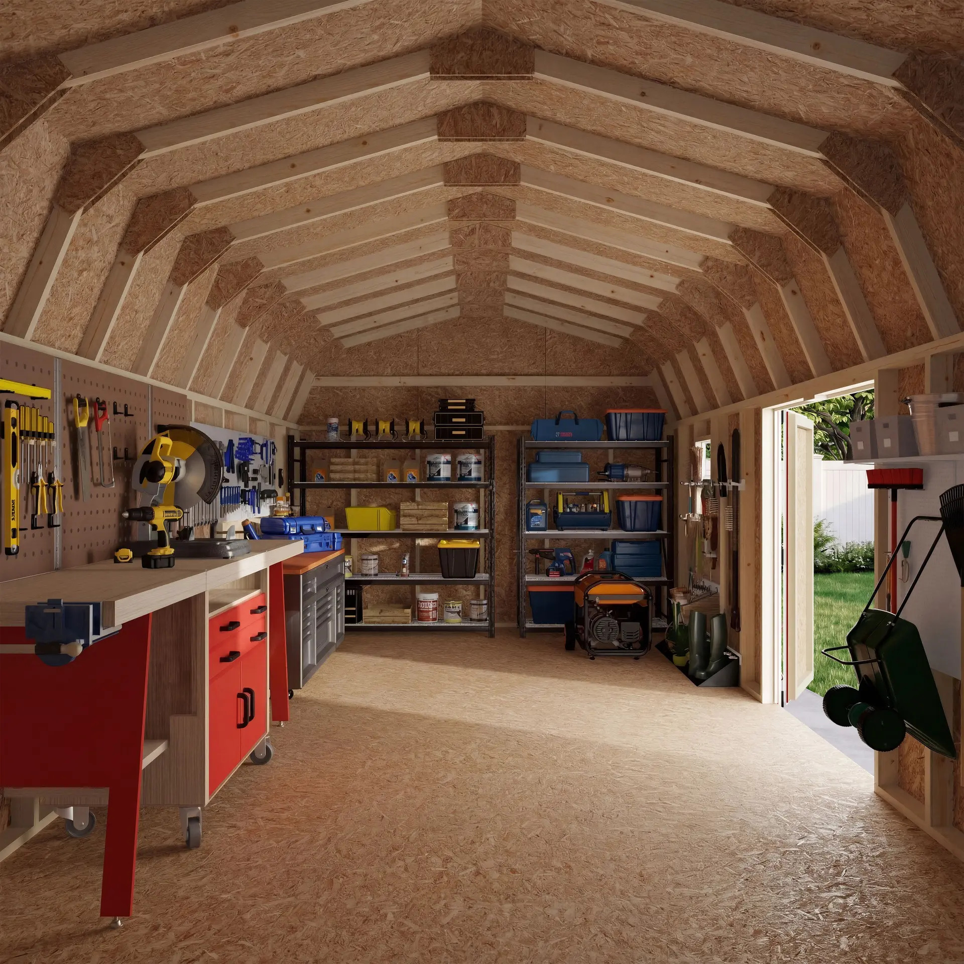 Little Cottage Co 12 x 24 Foot Value Gambrel Barn Workshop