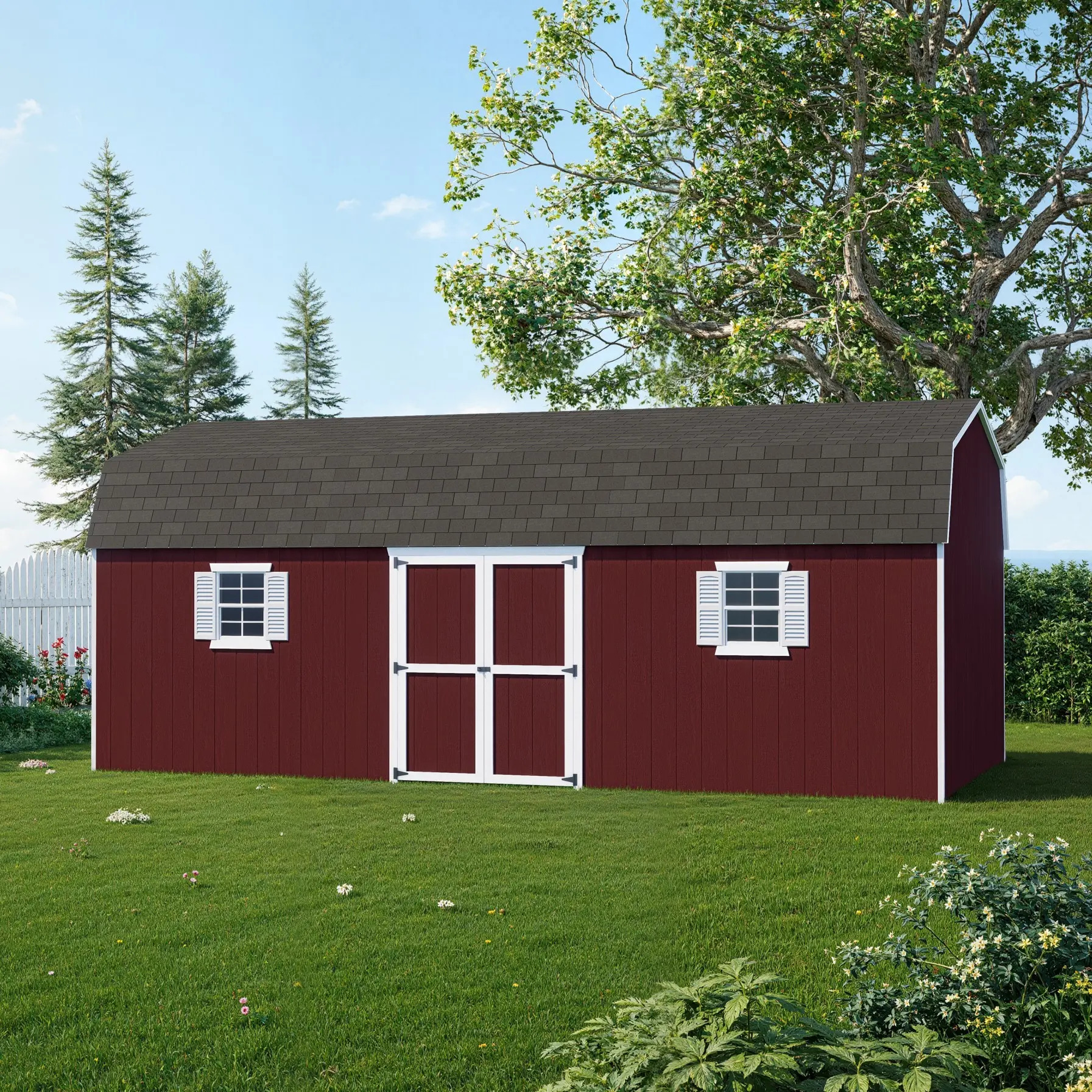 Little Cottage Co 12 x 24 Foot Value Gambrel Barn Workshop