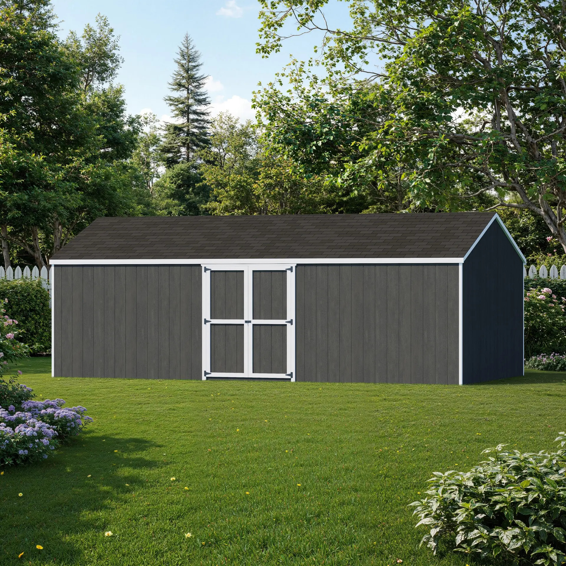 Little Cottage Co 12 x 24 Foot Value Gable Shed with Side Entry