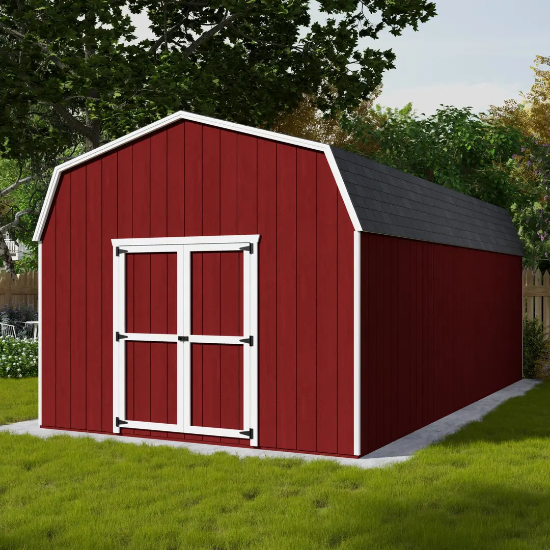Little Cottage Co. 12 x 24 Foot Value Gambrel Barn with 6 Foot Sidewalls - Precut Kit
