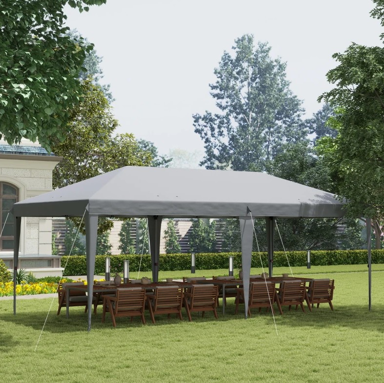 Outsunny 10 x 20 Foot Heavy Duty Pop Up Canopy Tent