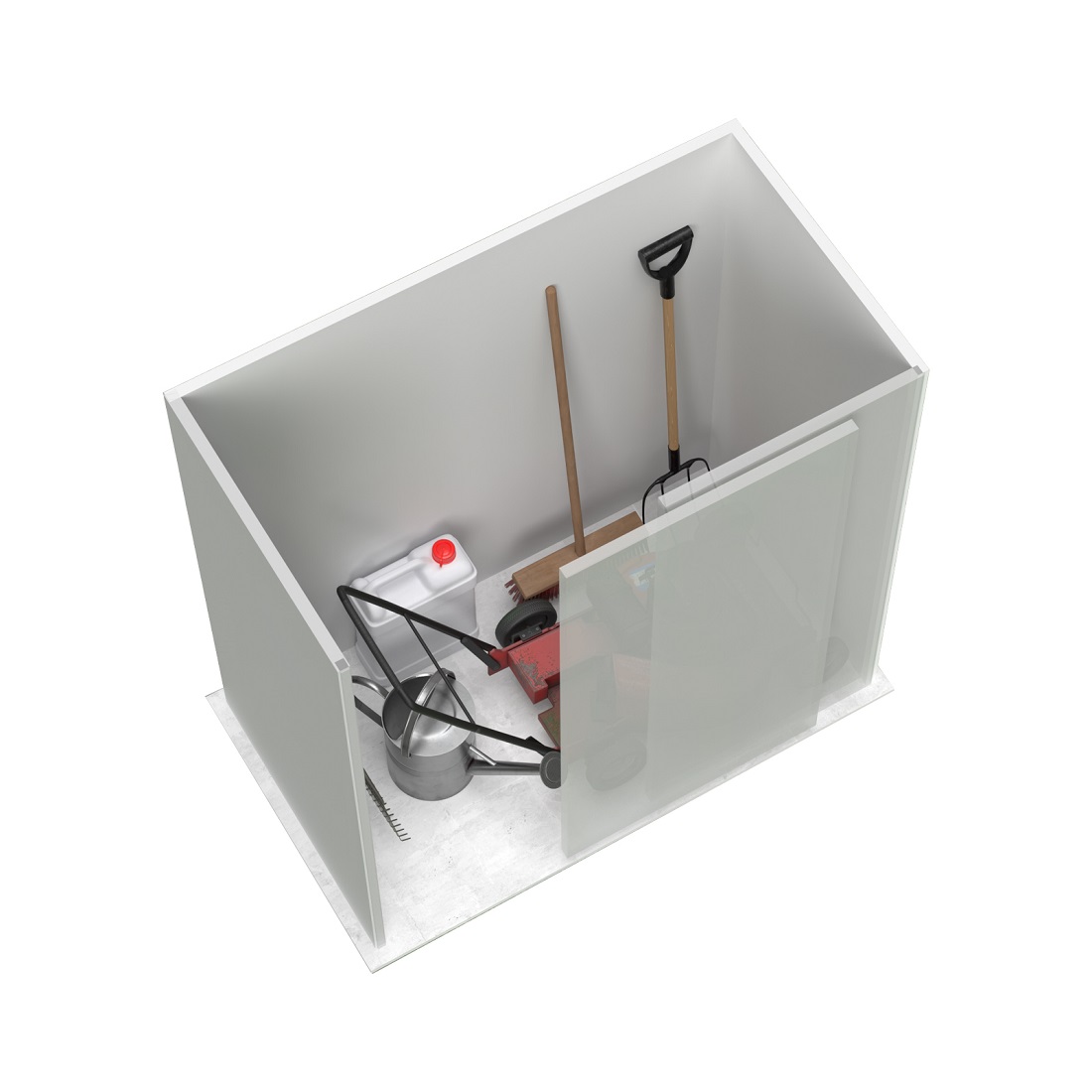 Absco 5 x 3 Foot Ezislider Metal Storage Shed