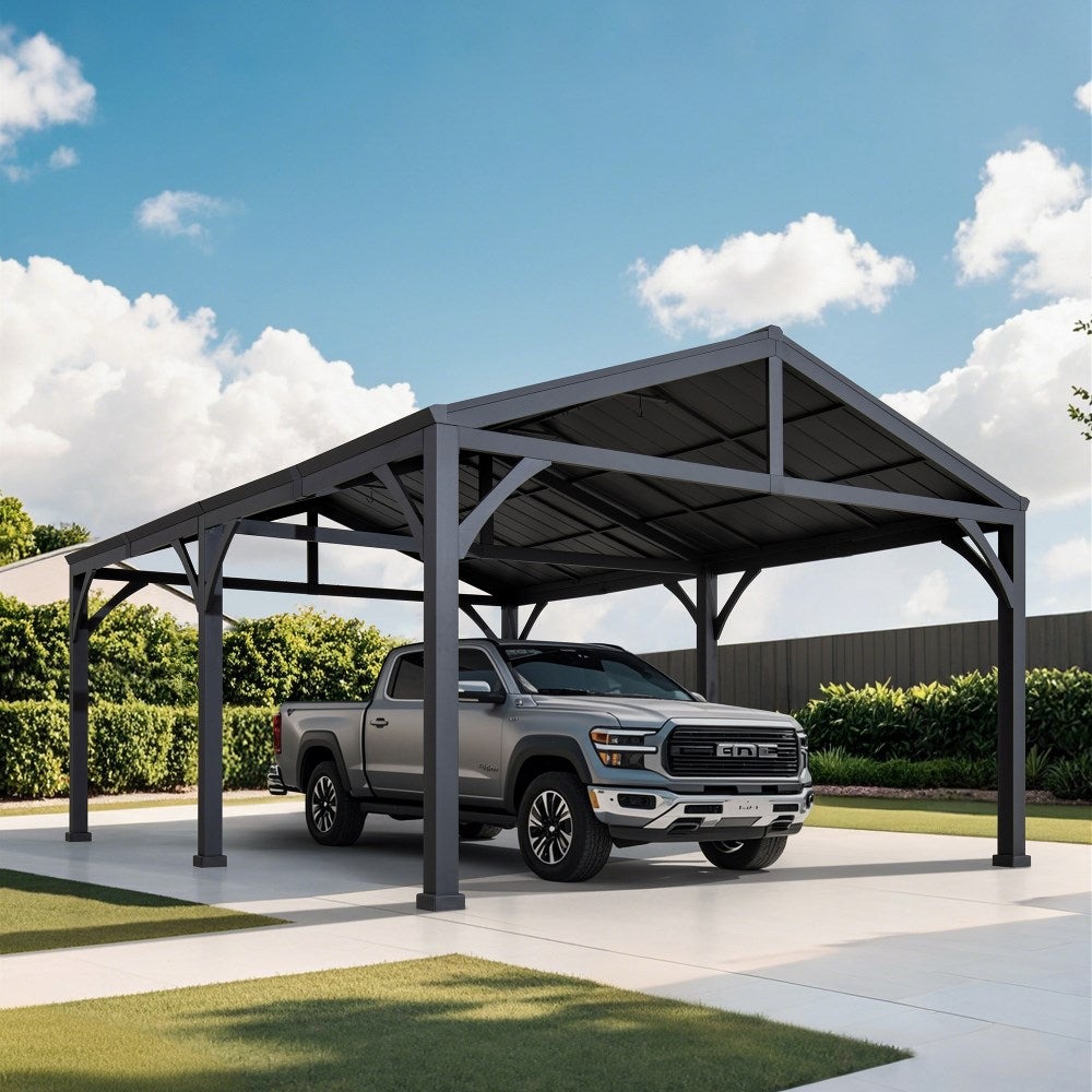 Sunjoy 20 x 14 Foot Newville Steel Carport