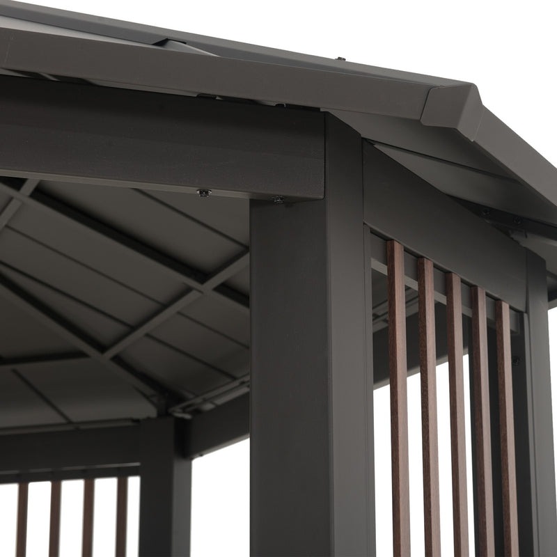Sunjoy 11 x 13 Foot Octagonal Rockwood Steel Gazebo