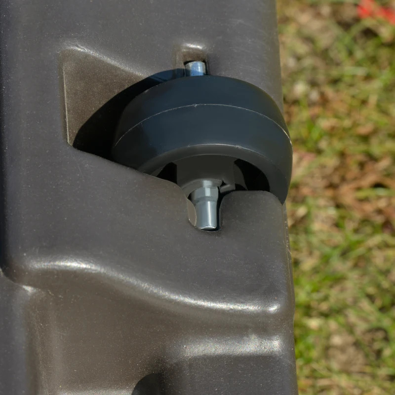 Outsunny Square Cantilever Patio Umbrella Base with 4 Wheels
