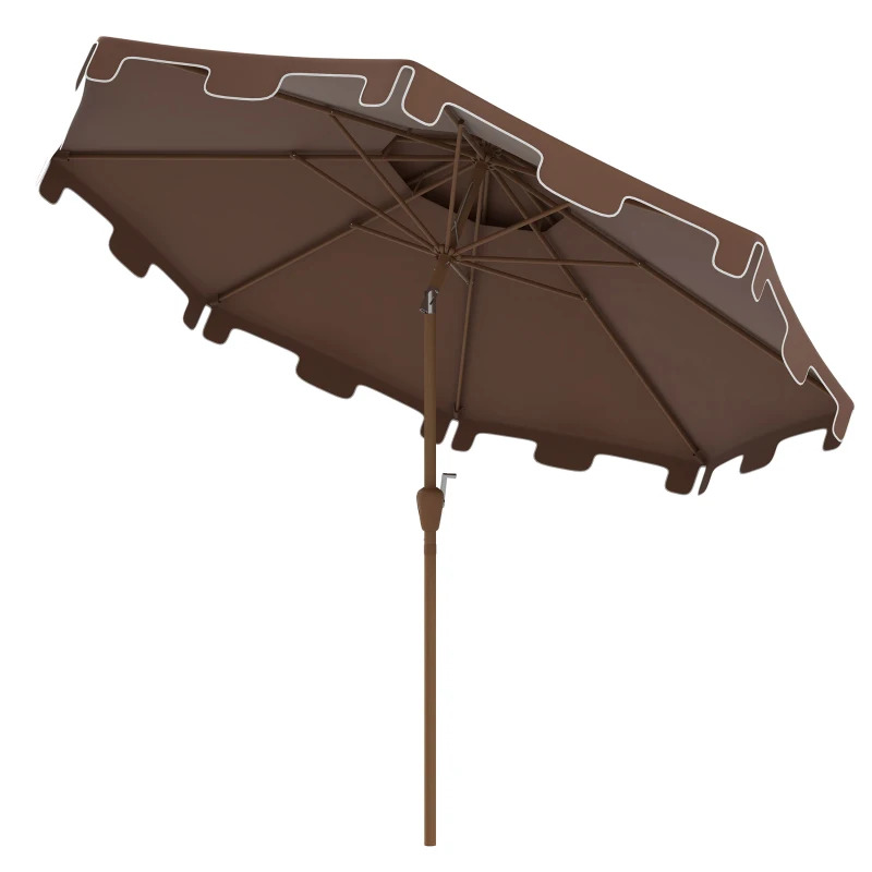 Outsunny 8 4/5 Foot Patio Umbrella with Push Button Tilt and Crank